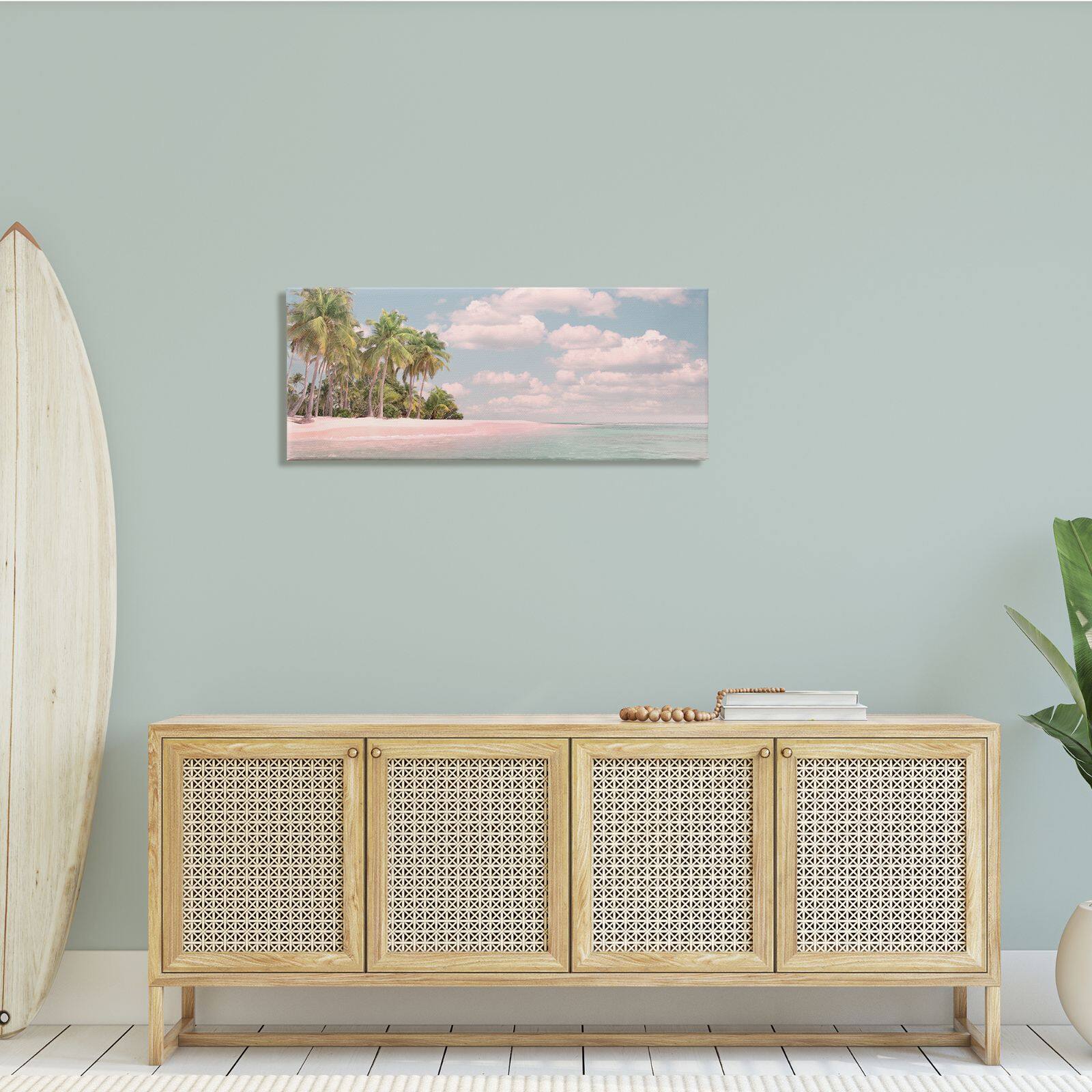 Stupell Industries Clear Water Tropical Beach Coast Sun Bleached Photography Canvas Wall Art