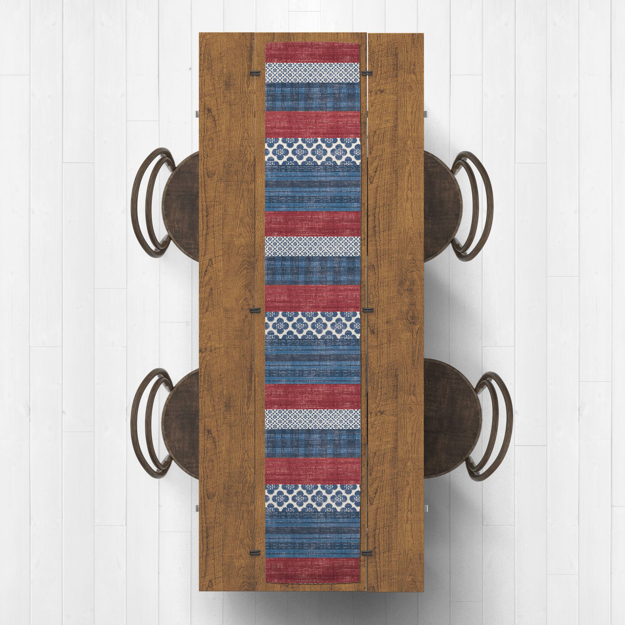 Designs Direct Patriotic Patchwork Cotton Twill Runner