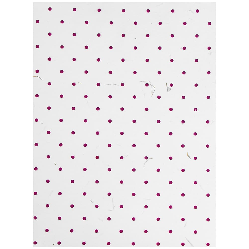 JAM Paper White & Burgundy Dots Handmade Recycled Folders, 6ct.