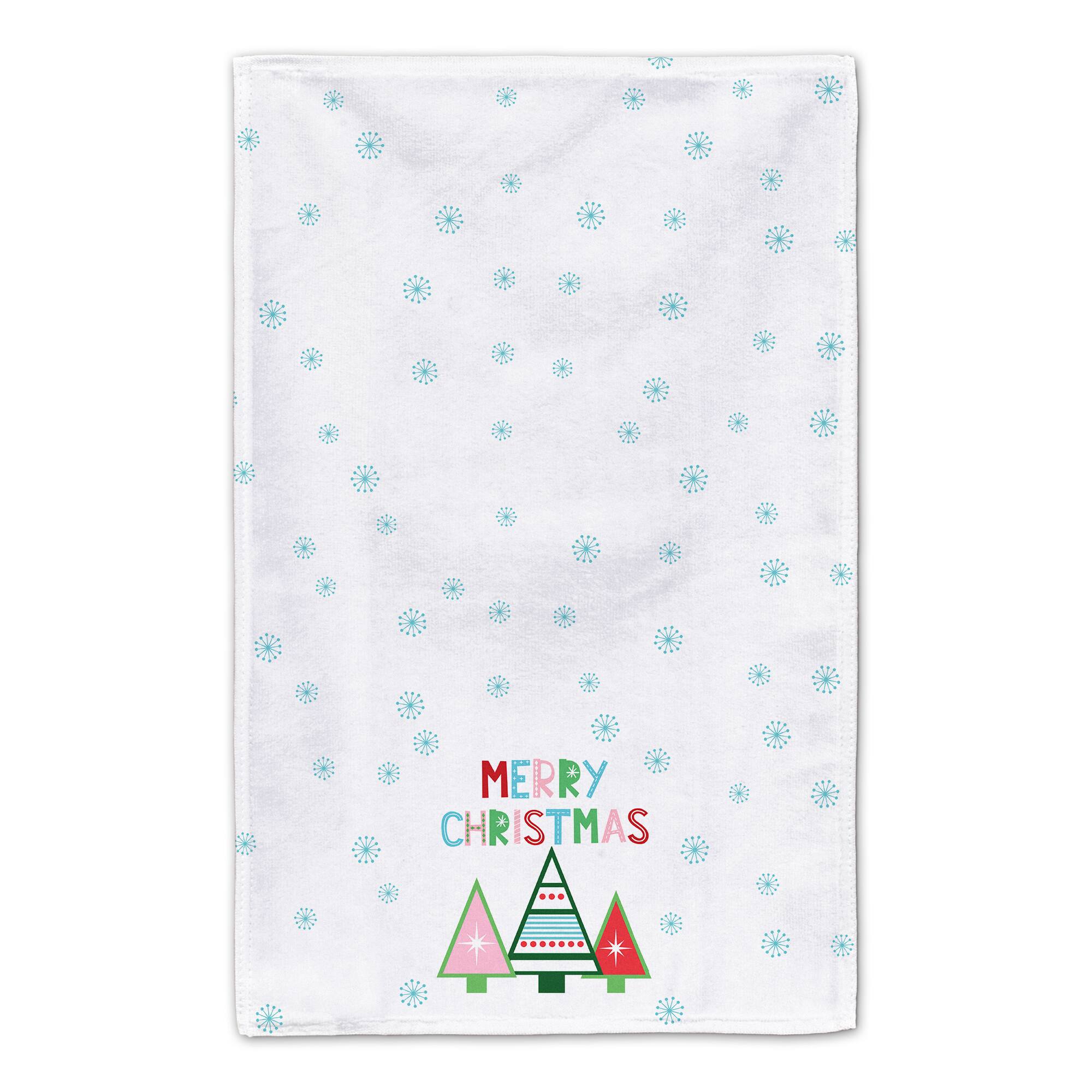Merry Christmas Trees Tea Towel Set