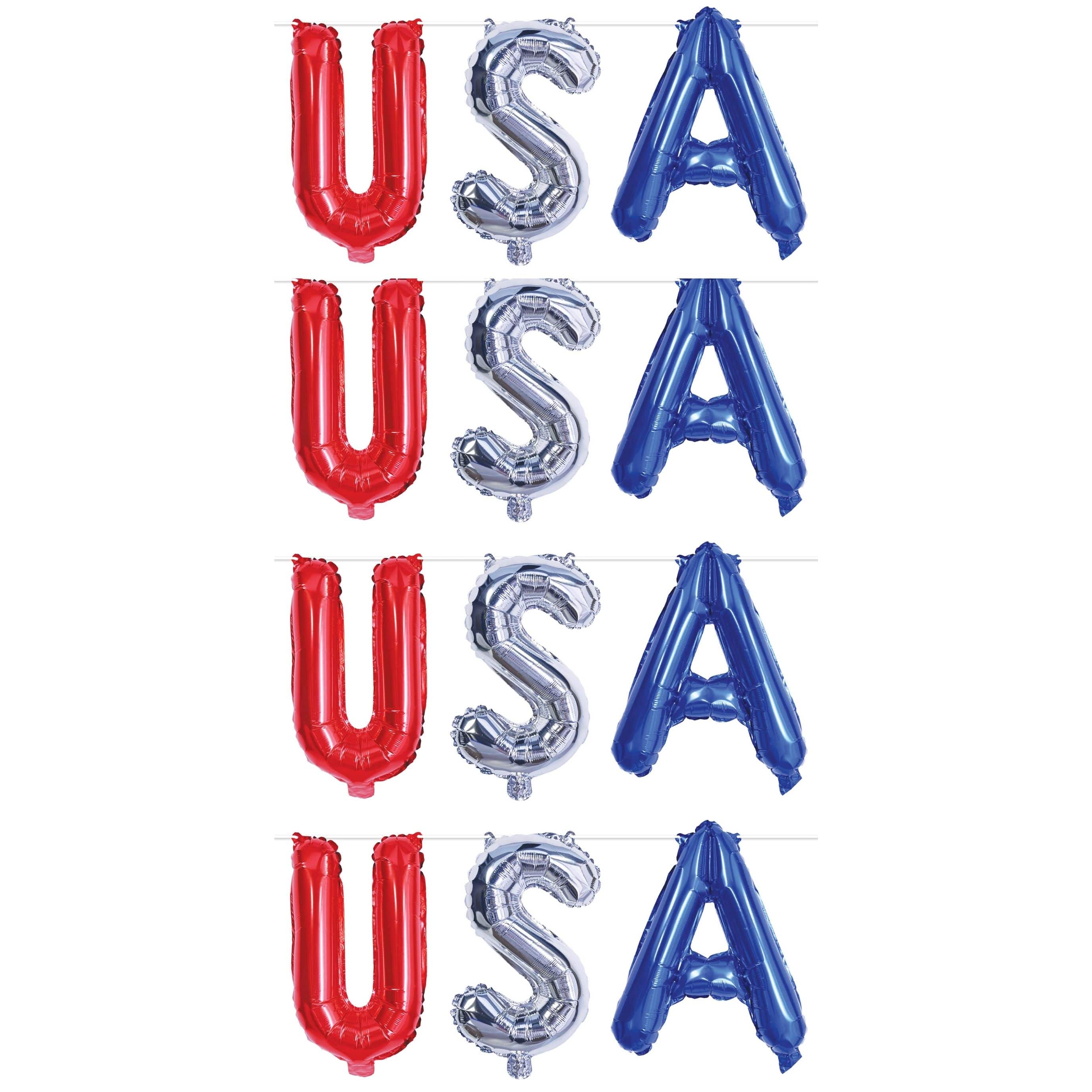 Beistle 36" USA Balloon Streamers, 4ct.