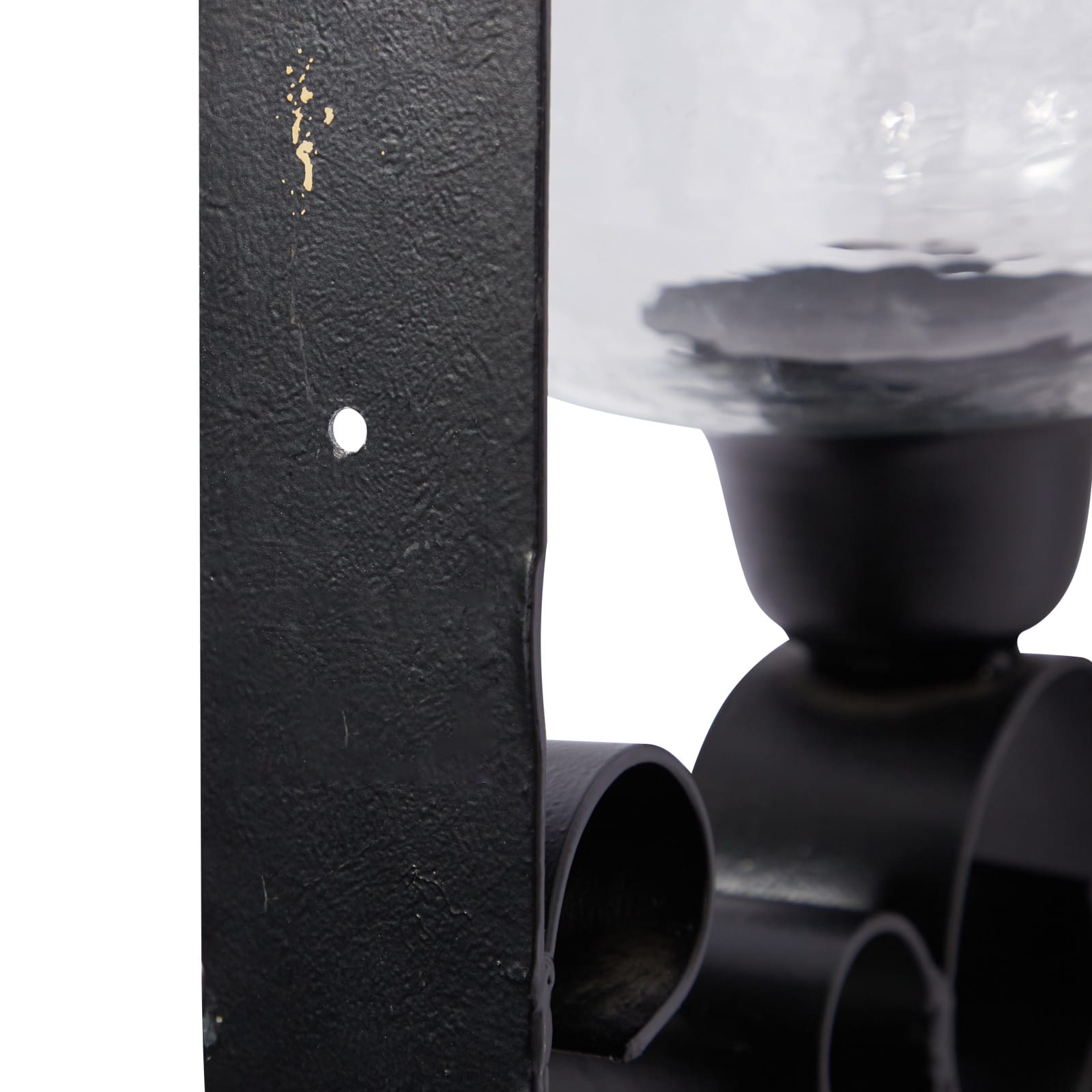 Black Iron Traditional Candle Wall Sconce, 21" x 10" x 7"