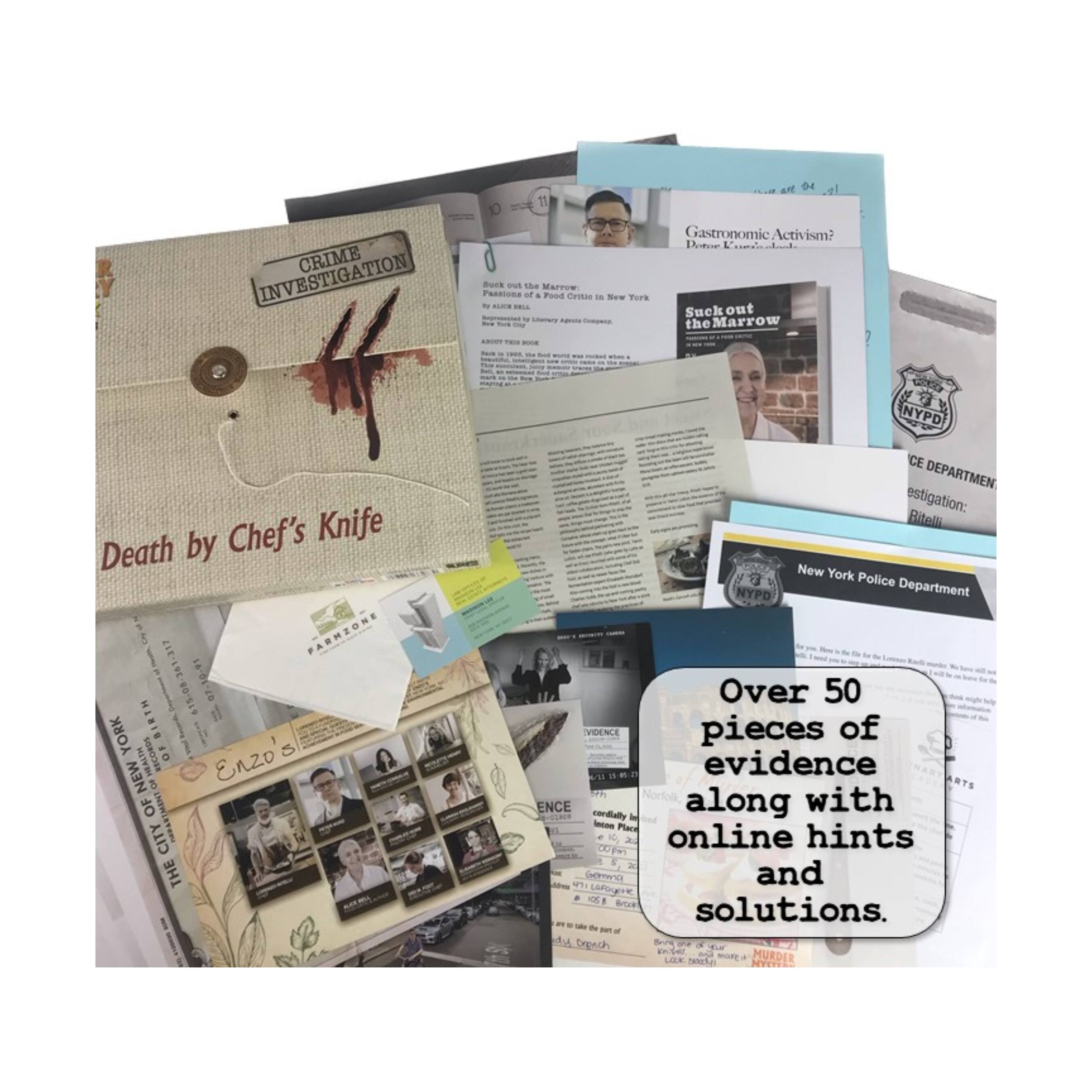 Murder Mystery Party Case Files: Death By Chef's Knife