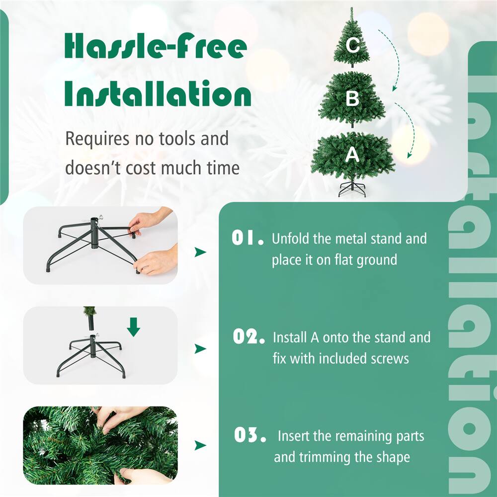 6ft. Unlit Green Pine Artificial Christmas Tree