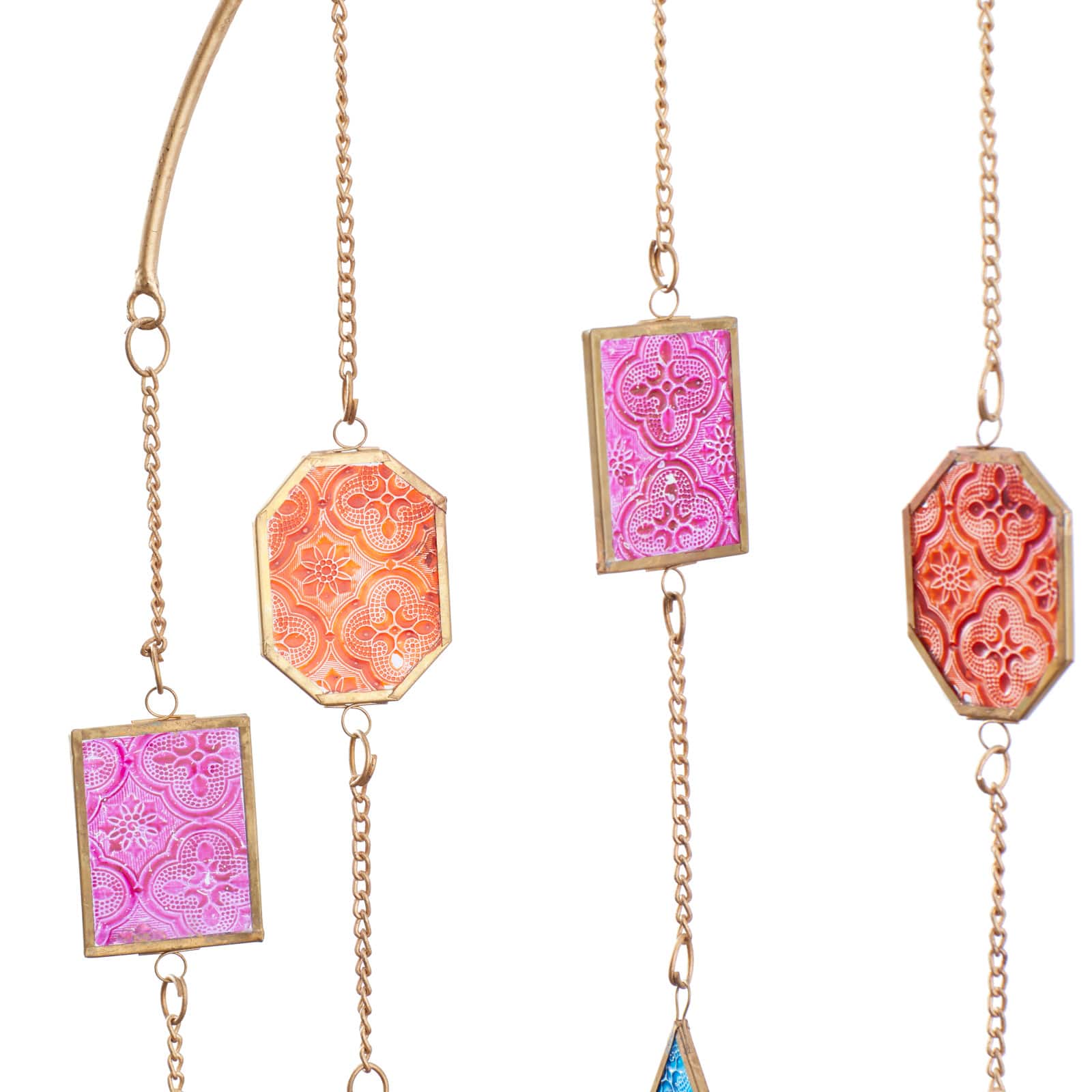Multi Metal Contemporary Windchime, 34" x 14" x 2"