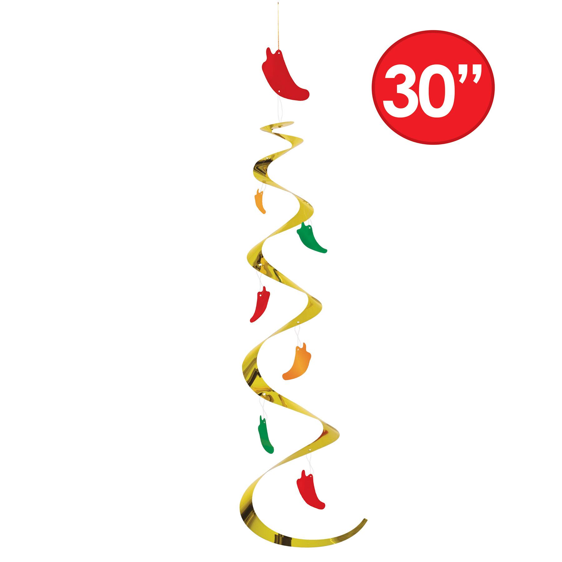 Beistle 30" Chili Pepper Whirls, 6ct.