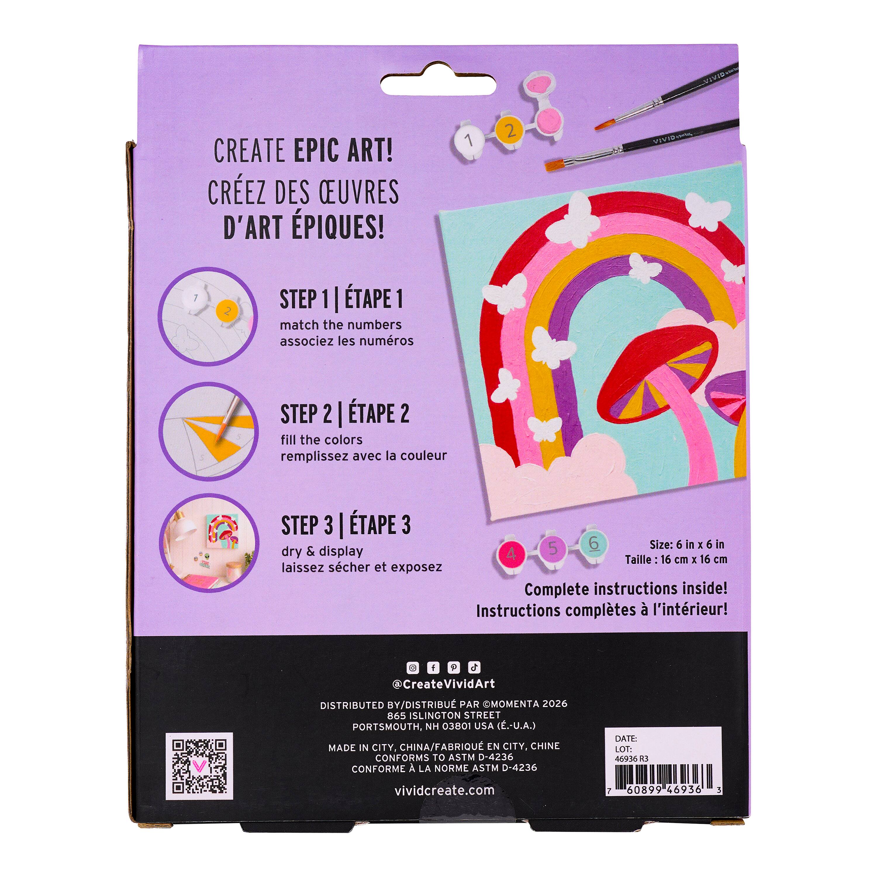 Vivid by Brea Reese® Spring Rainbow Acrylic Paint-by-Number Kit