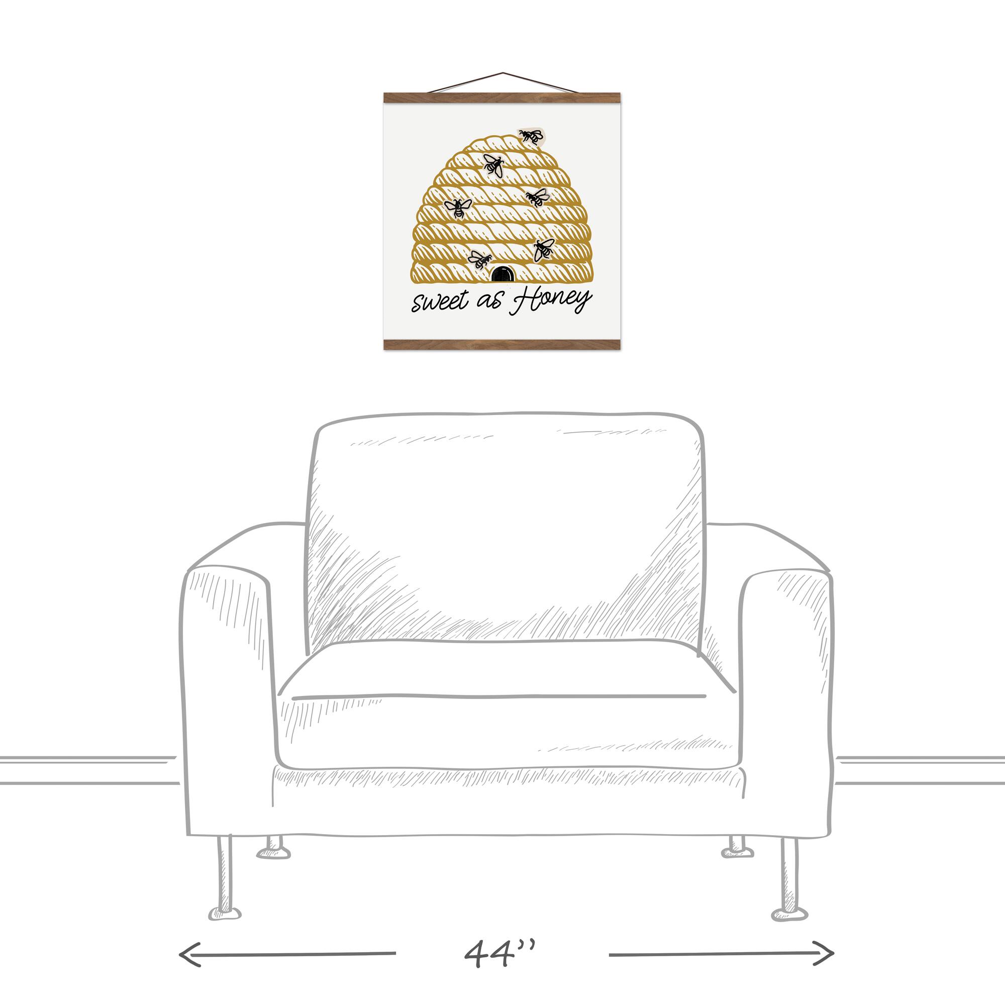 Designs Direct Sweet As Honey Hive Teak Hanging Canvas
