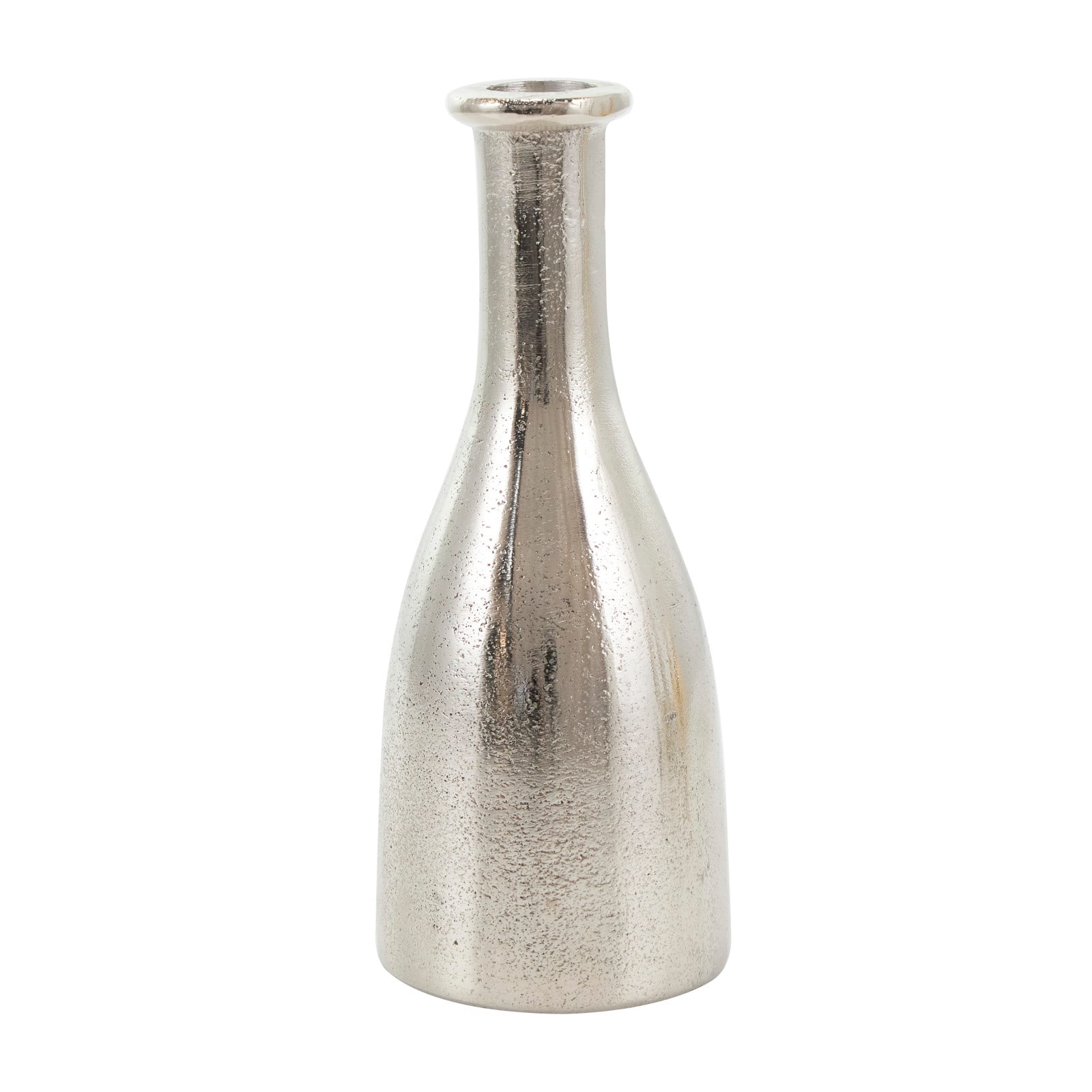 Silver Aluminum Taper Candle Holder Set