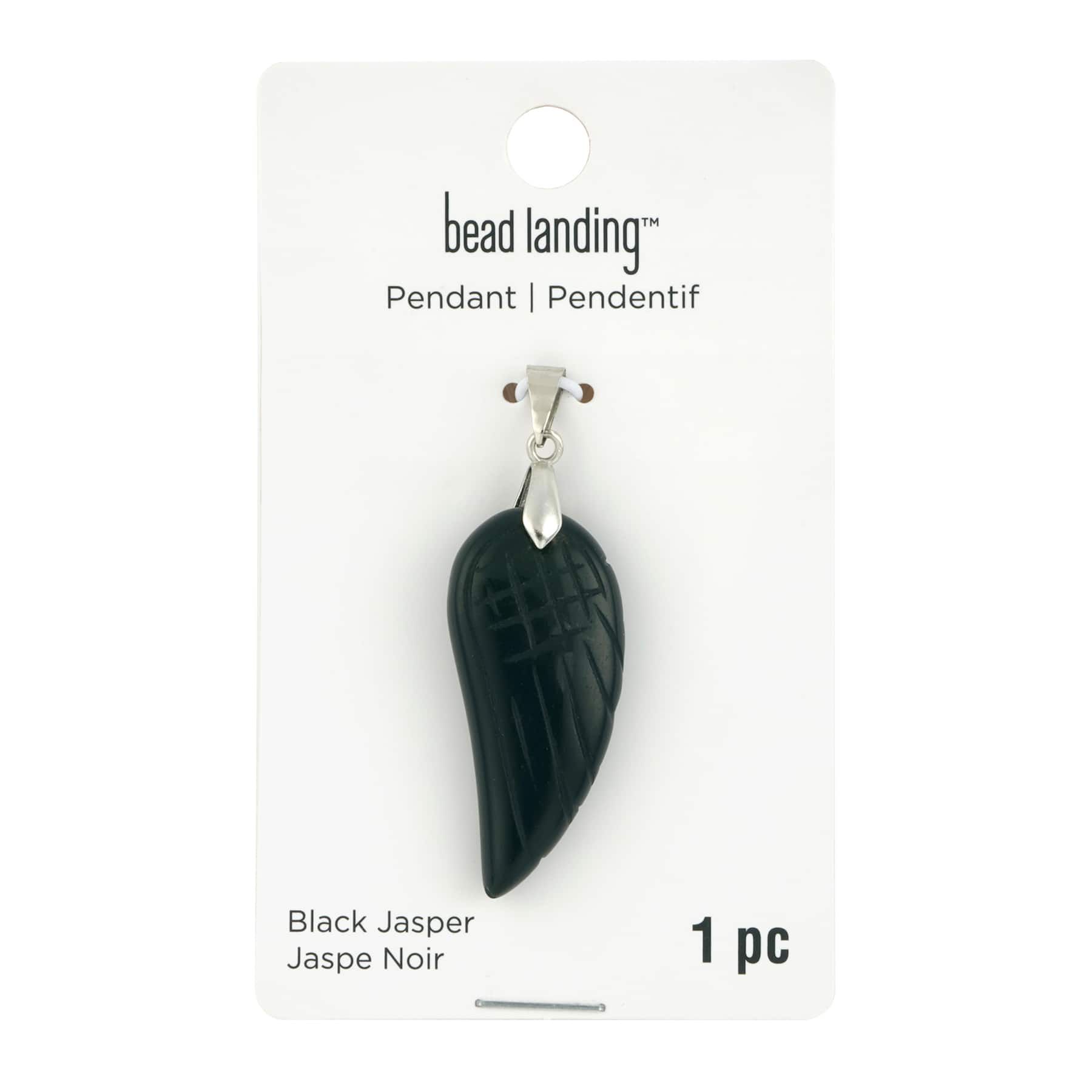 Black Jasper Wing Pendant by Bead Landing™