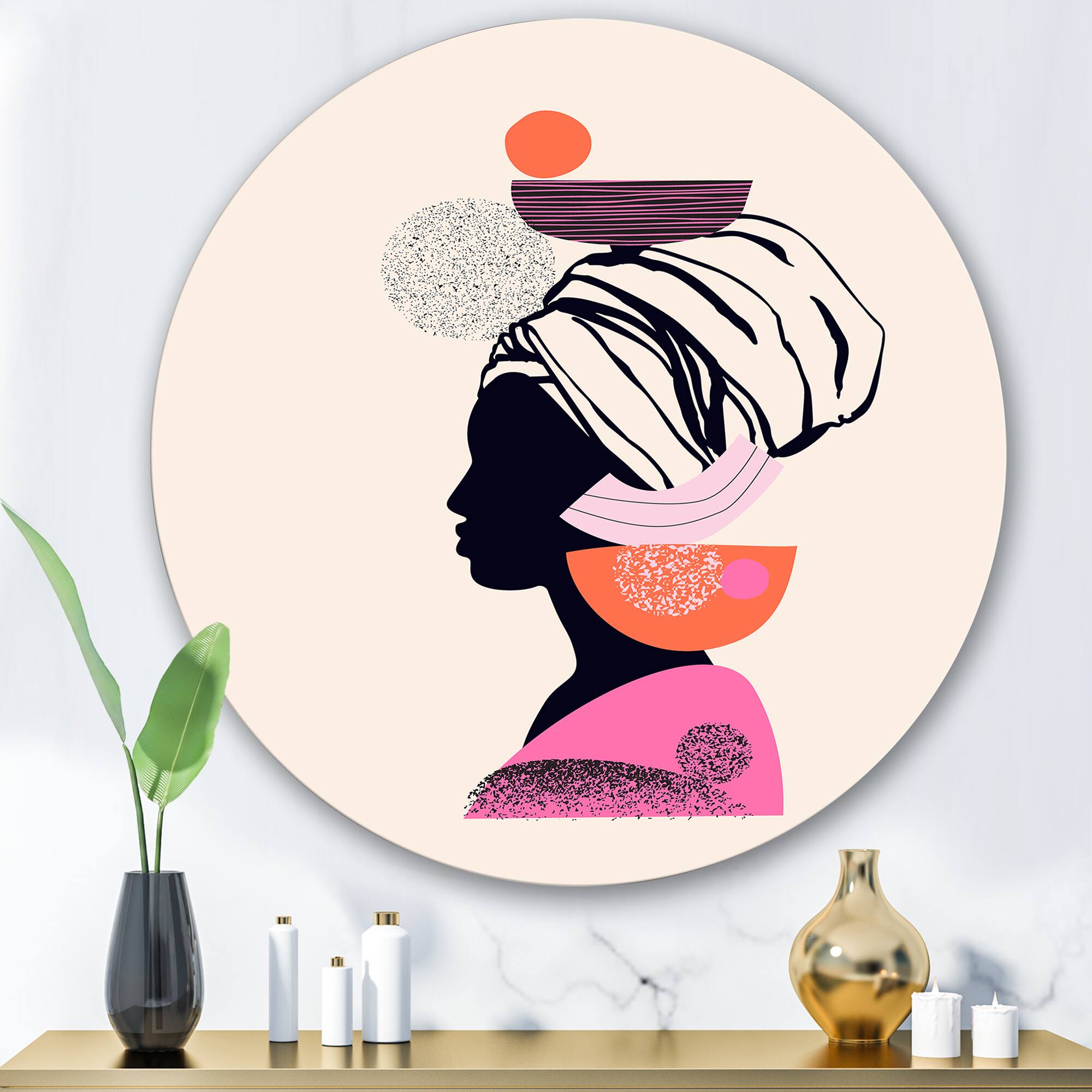 Designart - Ethnic Portrait of Afro American Woman
