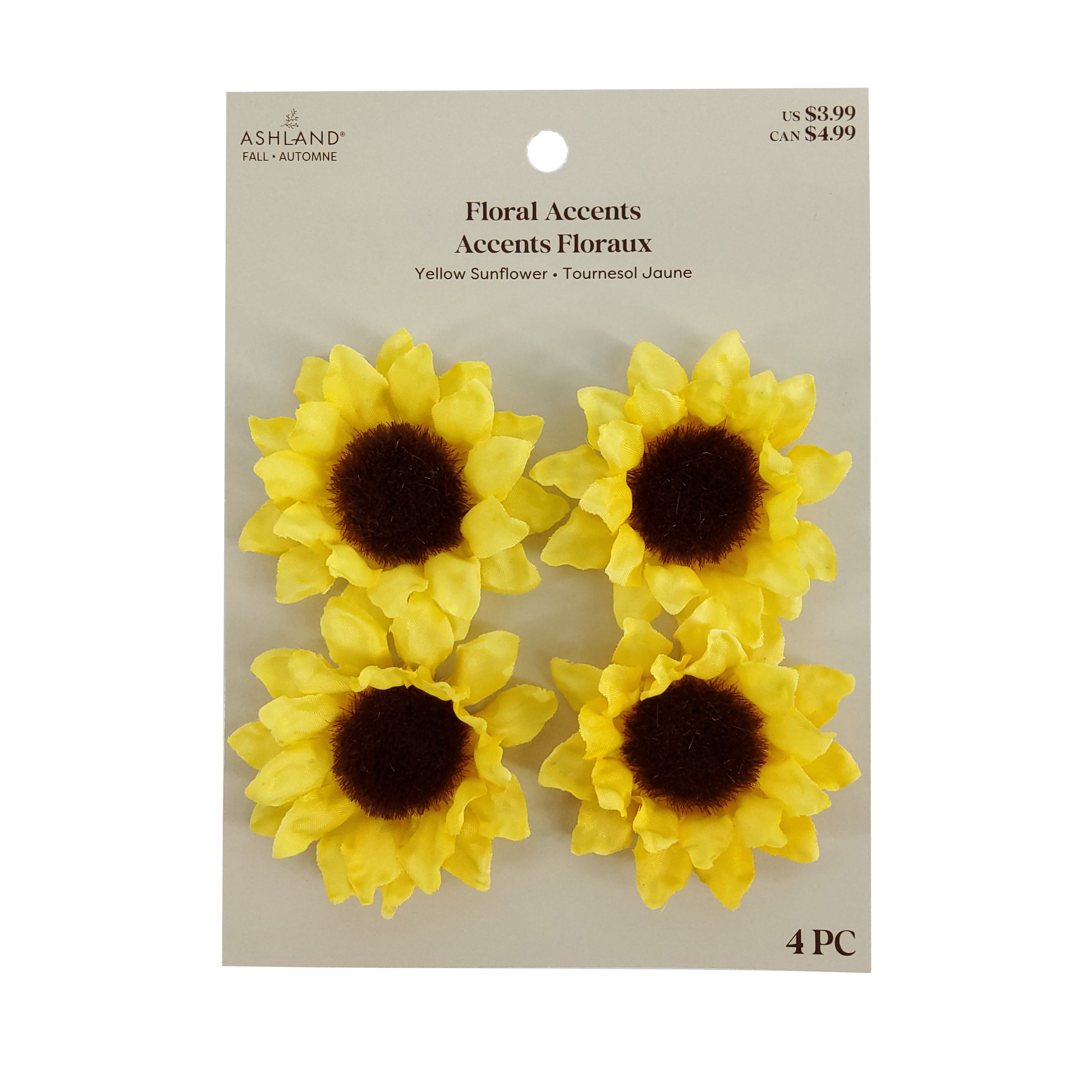 Yellow Sunflower Floral Accents, 4ct. by Ashland® | Michaels