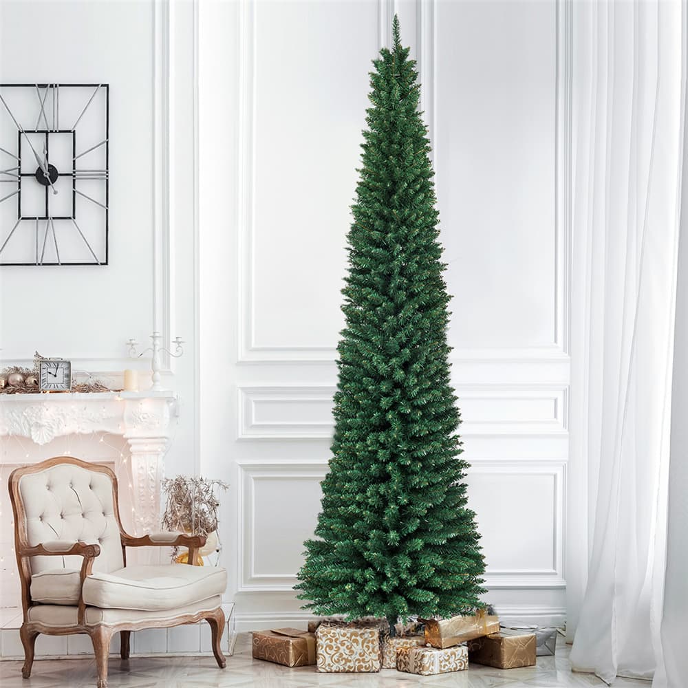 Costway 9ft. Green Pencil Artificial Christmas Tree