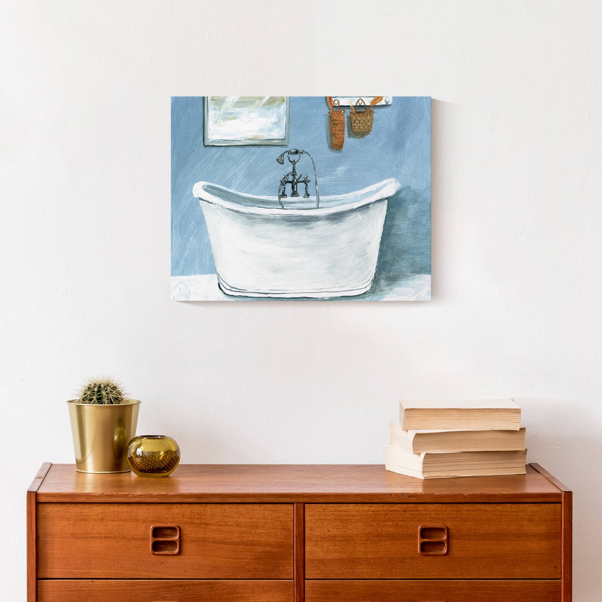 Calm Bathtub 14" x 11" Canvas Wall Art