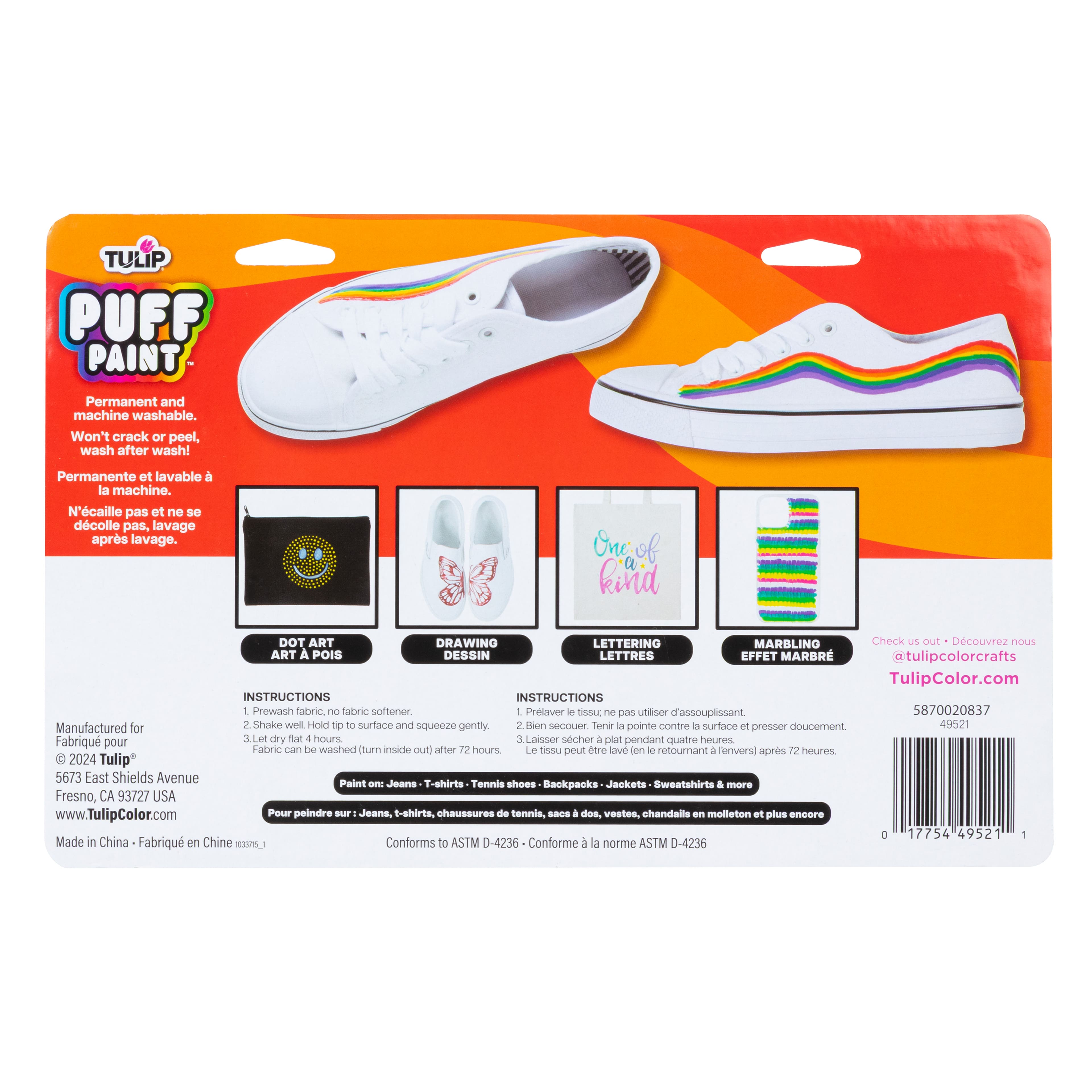 6 Packs: 10 ct. (60 total) Tulip® Essentials Puff Paints