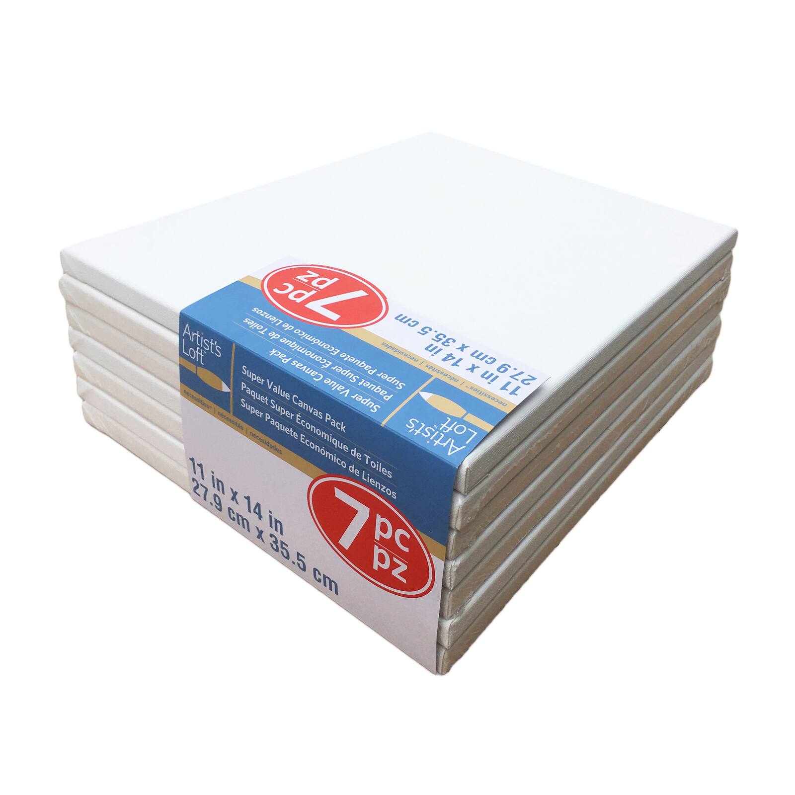 4 Packs: 7 ct. (28 total) 11" x 14" Super Value Canvas by Artist's Loft®