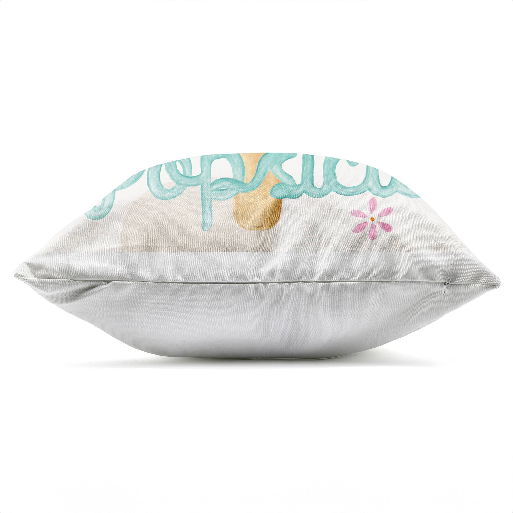 Stupell Industries 18" x 18" Uplifting Summer Phrase Outdoor Print Throw Pillow
