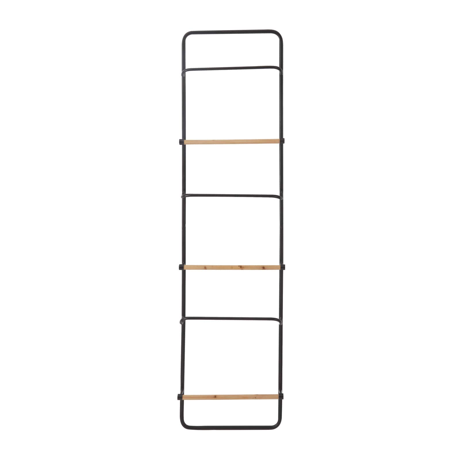 Black Metal Wall Mounted 6 Rack Magazine Holder