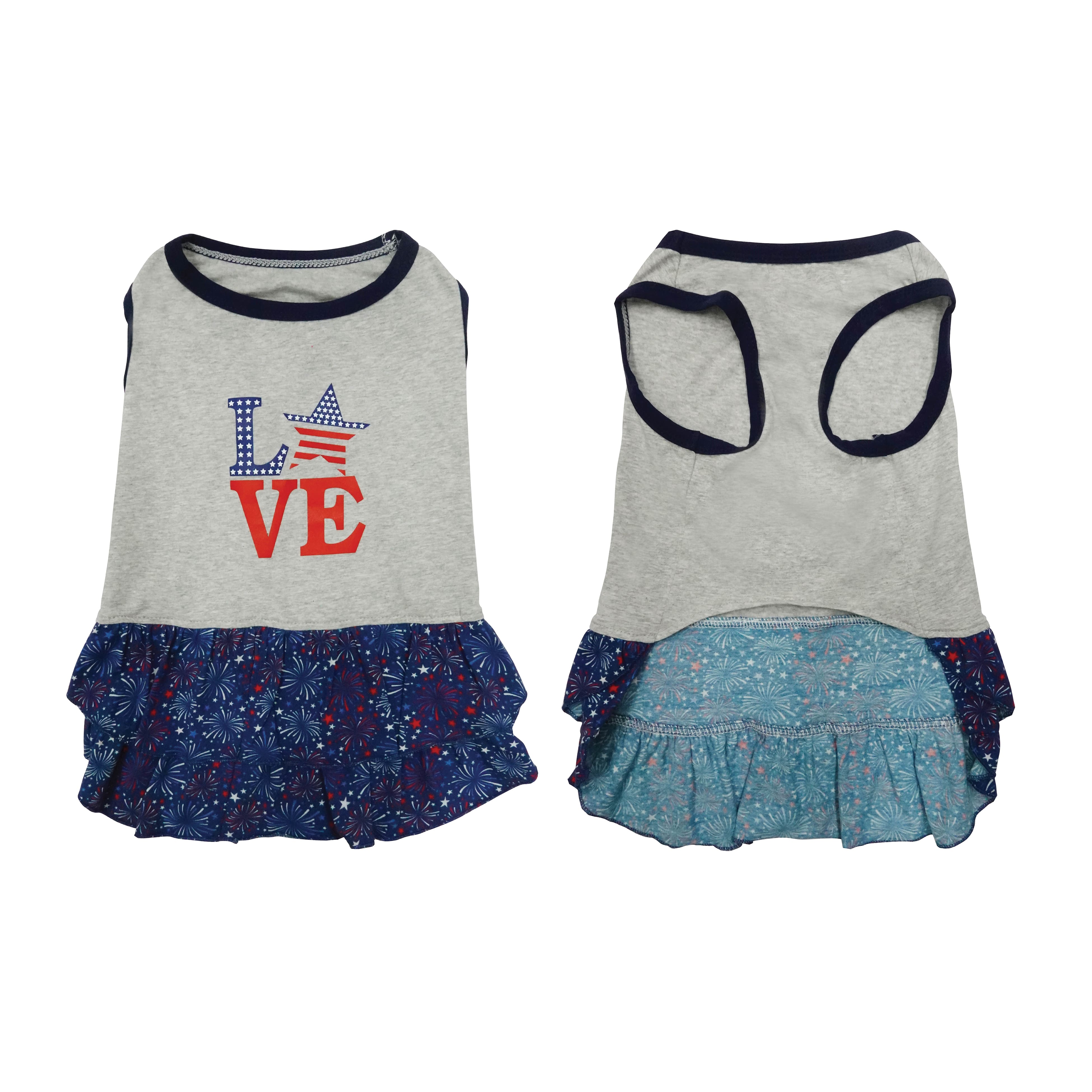 Best Furry Friends Fireworks Love Pet Dress