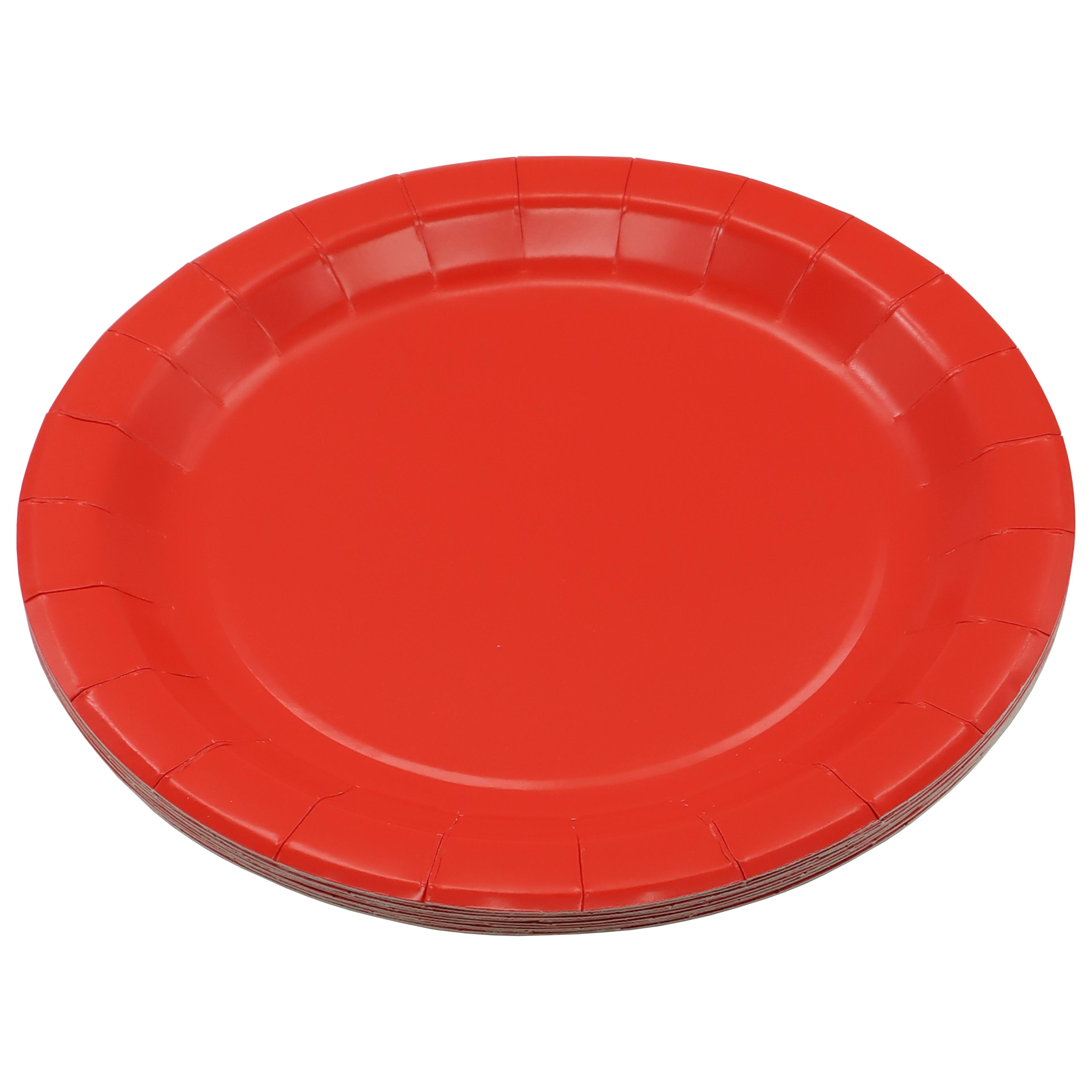 12 Packs: 10 ct. (120 total) 9" Red Paper Dinner Plates by Celebrate It™