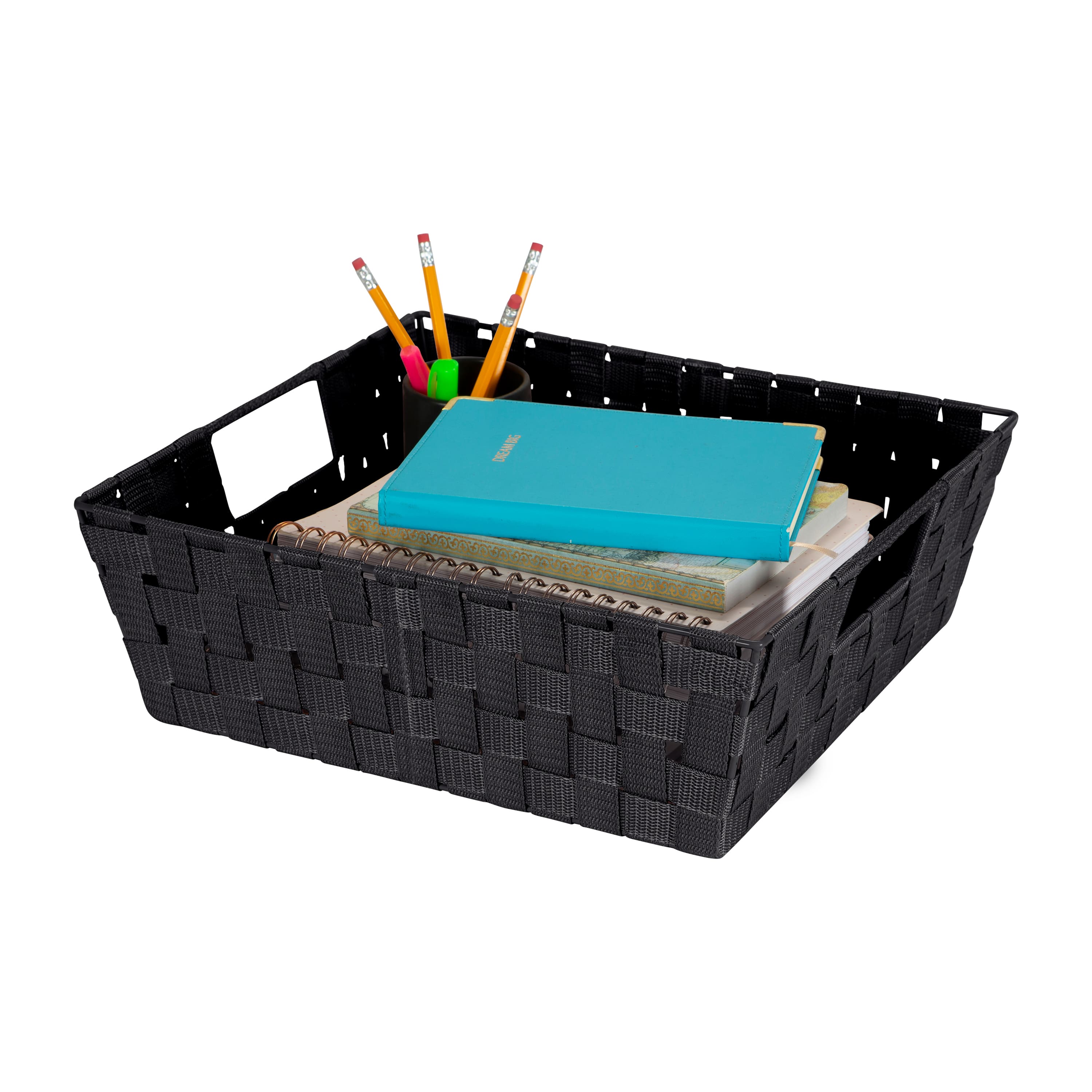 Simplify Large Woven Storage Shelf Bin
