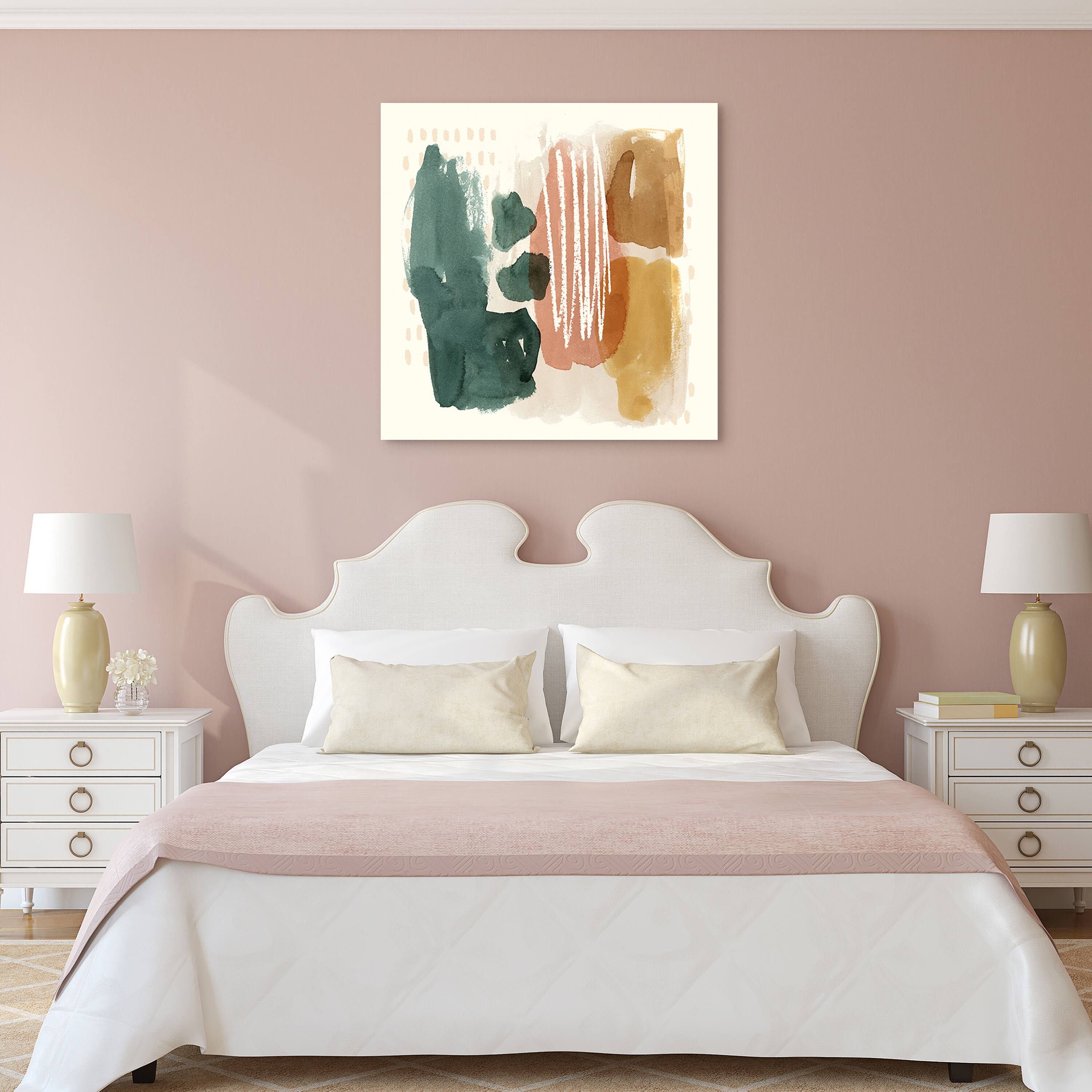 Empire Art Direct 38" x 38" Ochre Echo III Free Floating Tempered Glass Wall Art