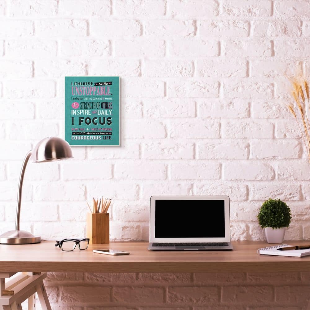 Stupell Industries I Choose Unstoppable Inspirational Wooden Wall Plaque