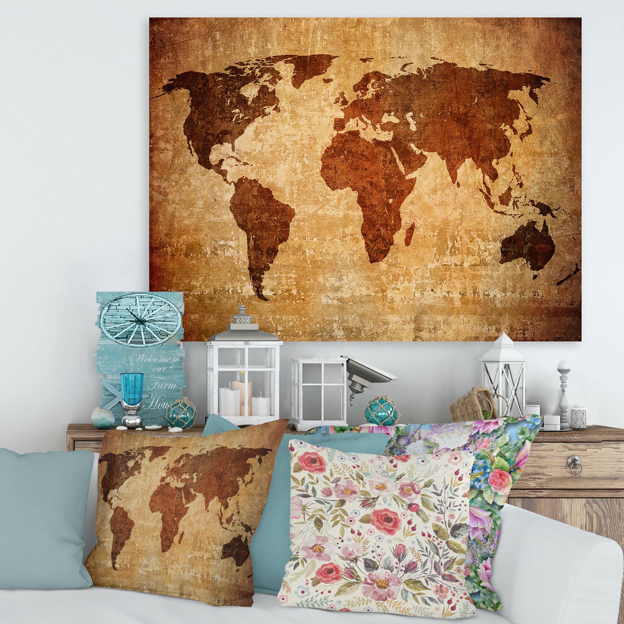 Designart - Ancient Map of The World XI