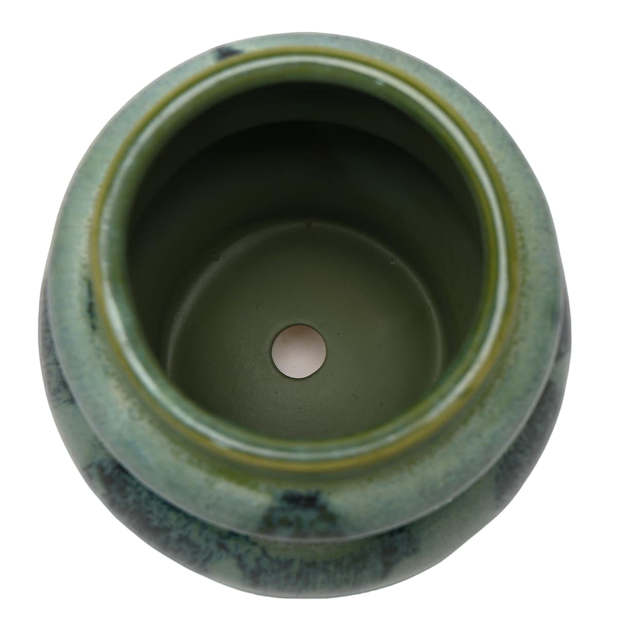 6.25" Green & Blue Ceramic Pot by Ashland®
