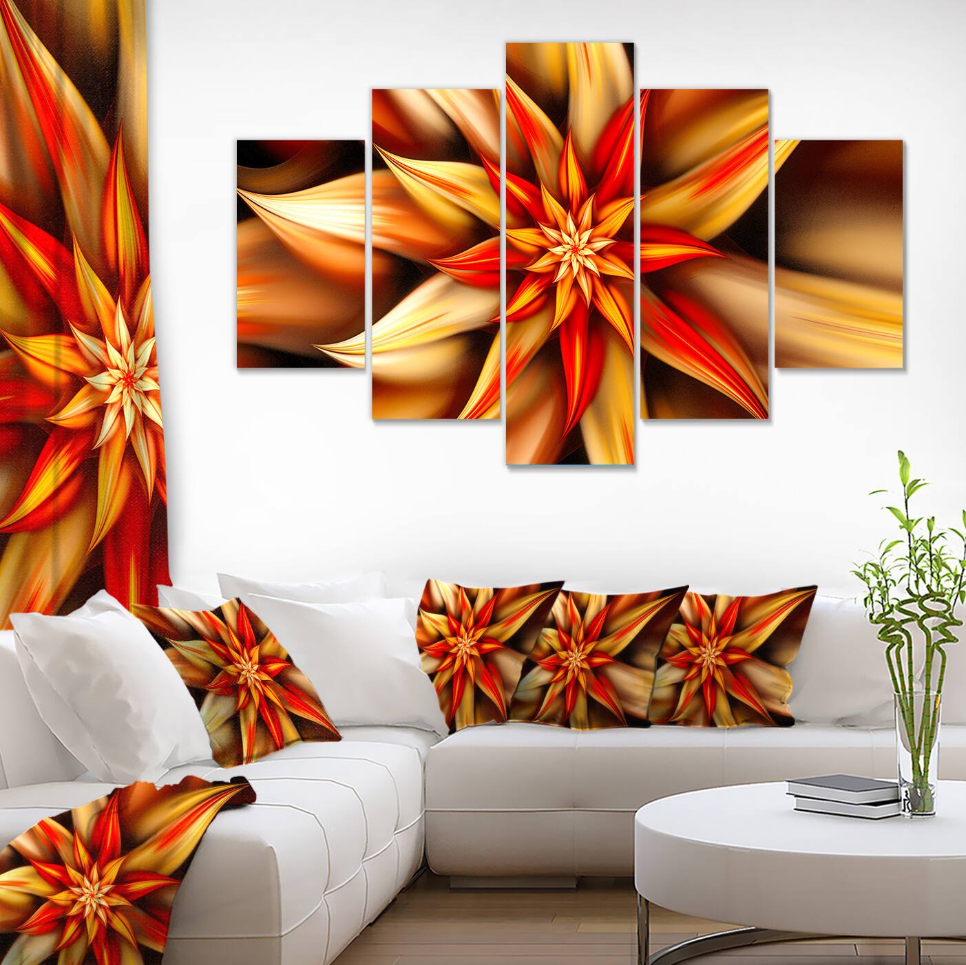 Designart - Beautiful Brown Flower Petals - Brown - Floral Canvas Art Print