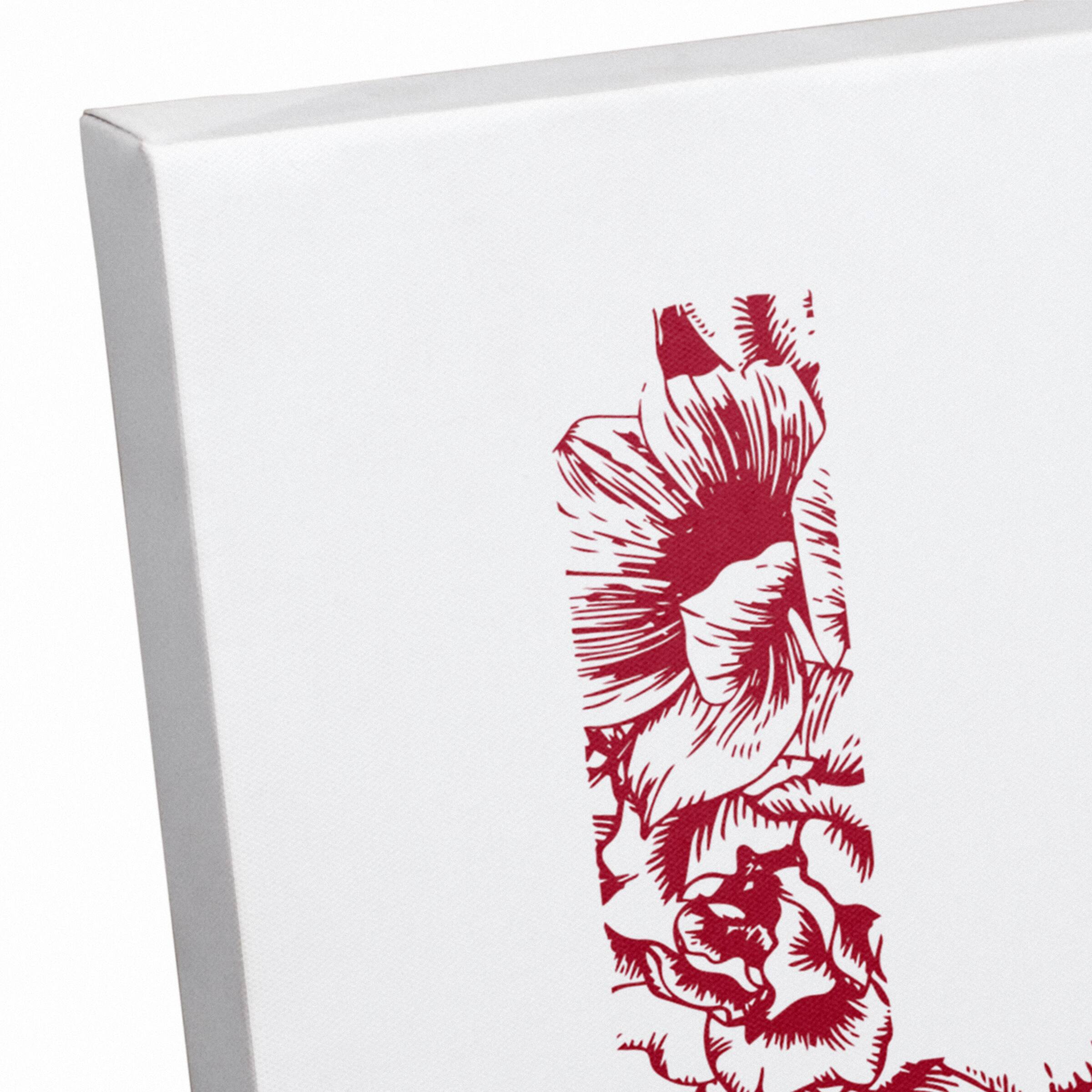 Love Floral Canvas Wall Art