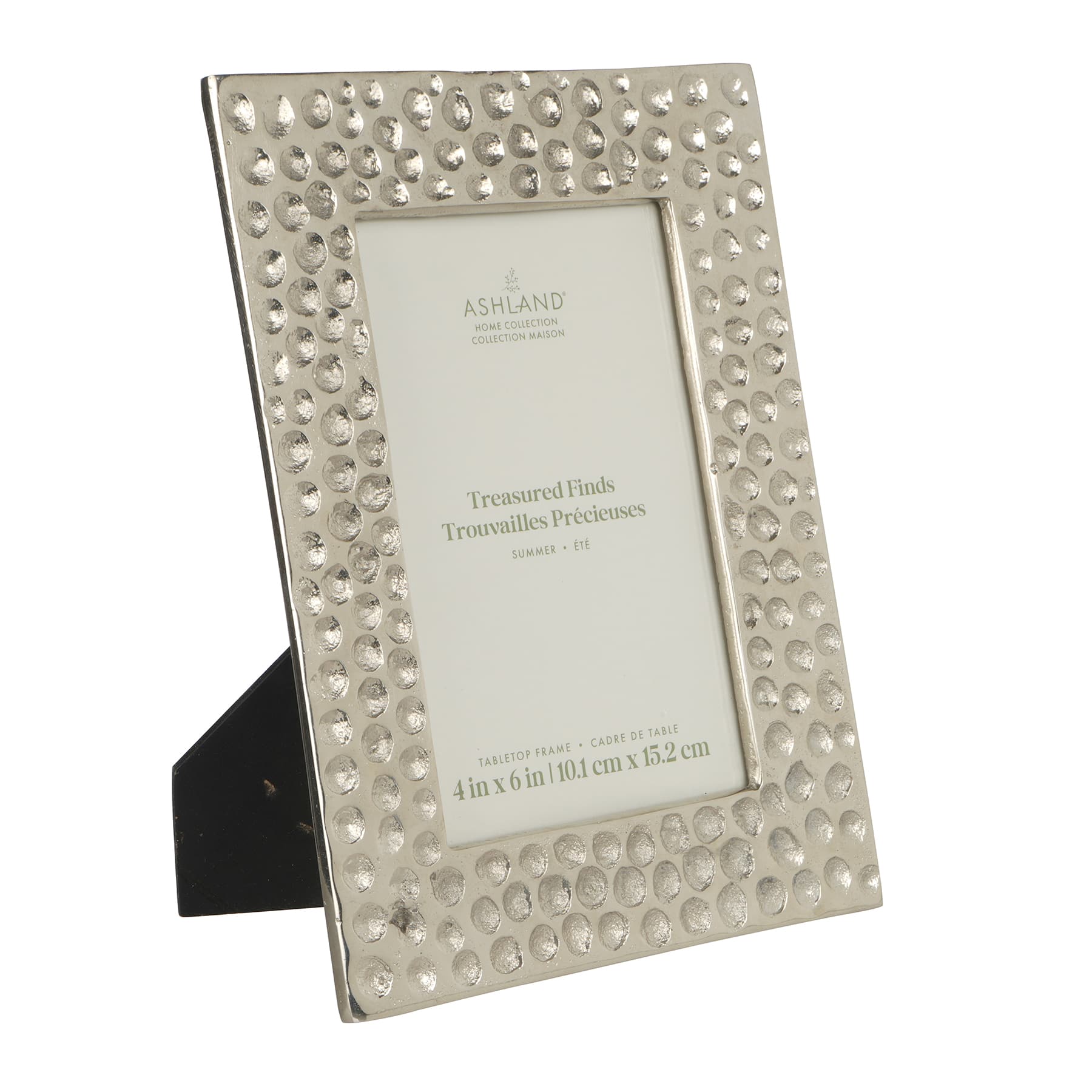 4" x 6" Silver Hammered Metal Tabletop Frame, Treasured Finds by Ashland®