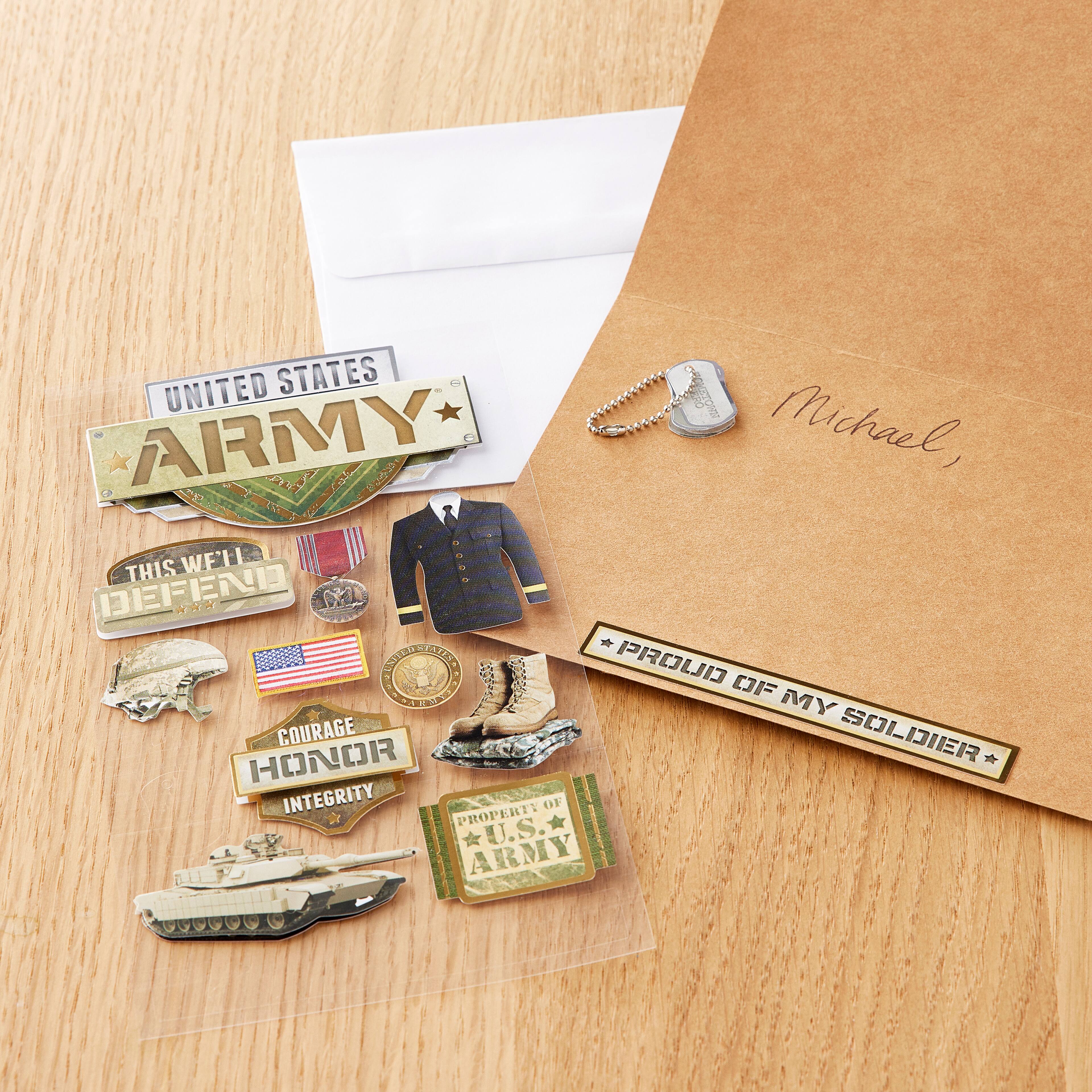 12 Pack: Army Dimensional Stickers by Recollections™