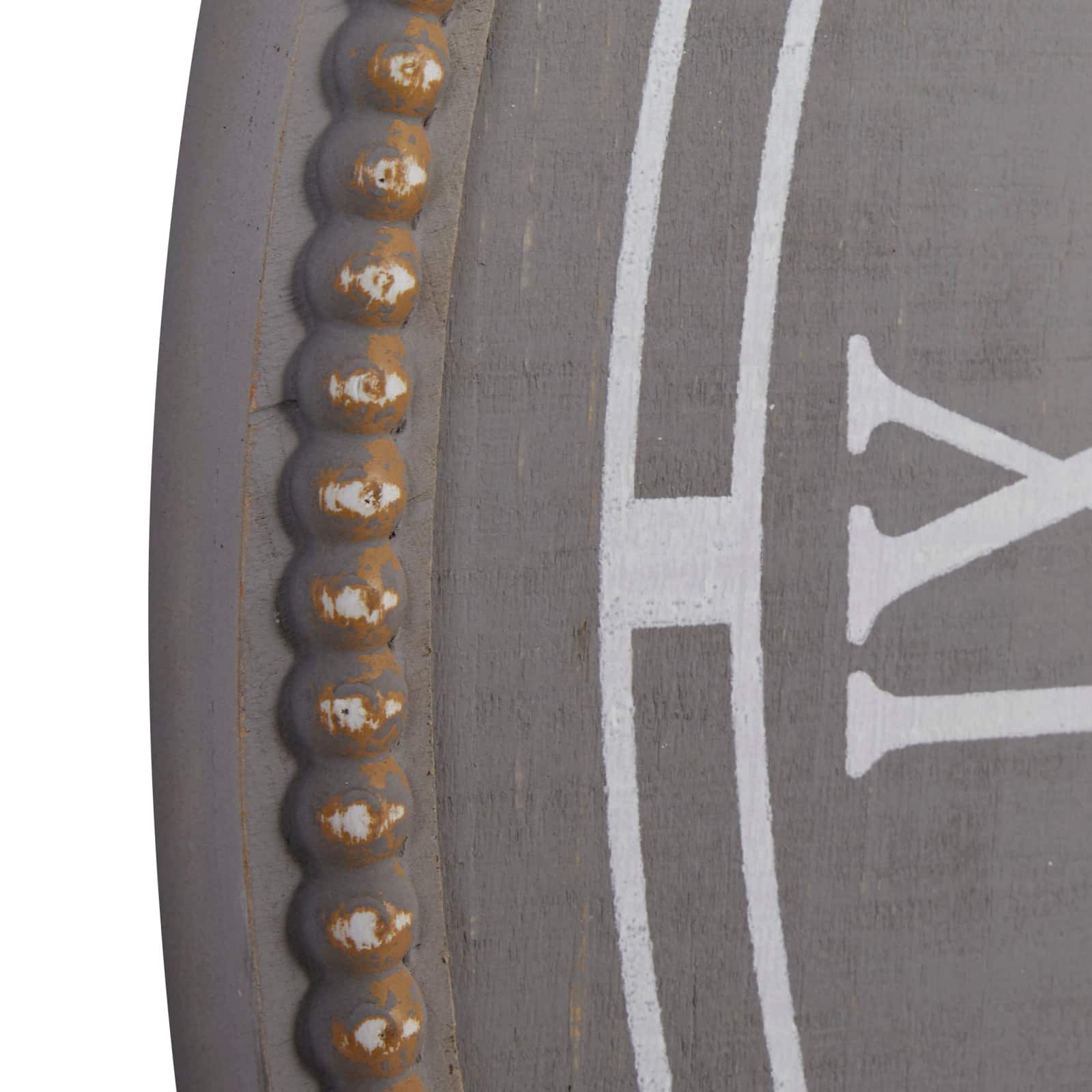 30" Gray Wood Farmhouse Wall Clock