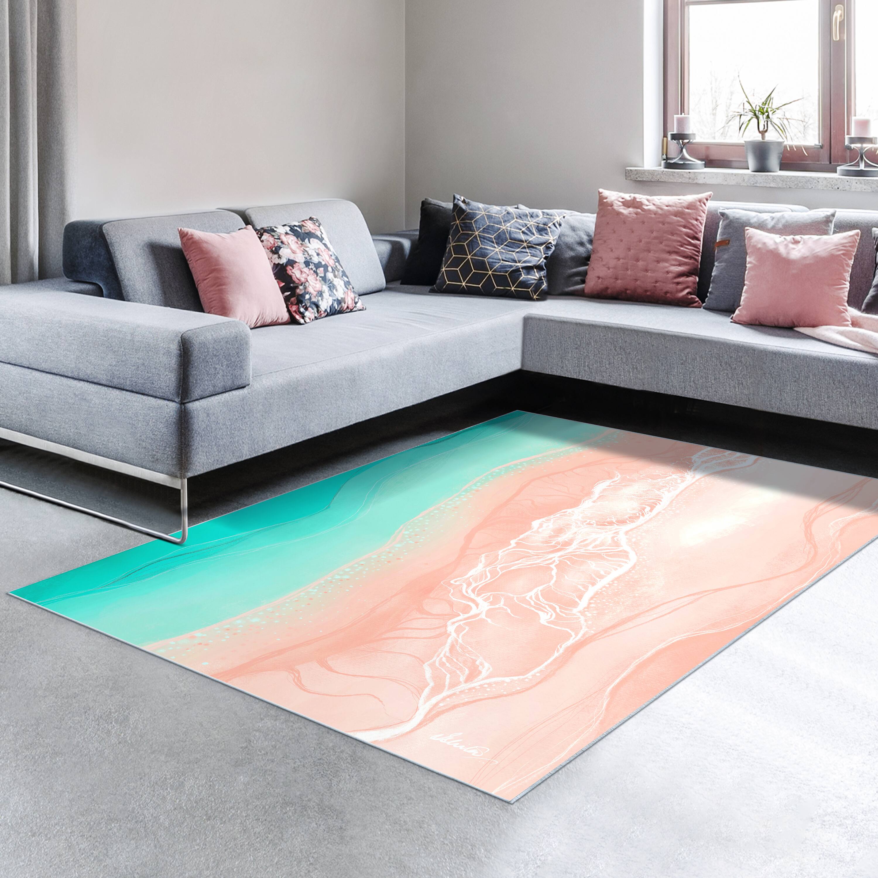 Empire Art Direct 5ft. x 7.5ft. Ethereal Shore I Tapis D'Art Washable Area Rug
