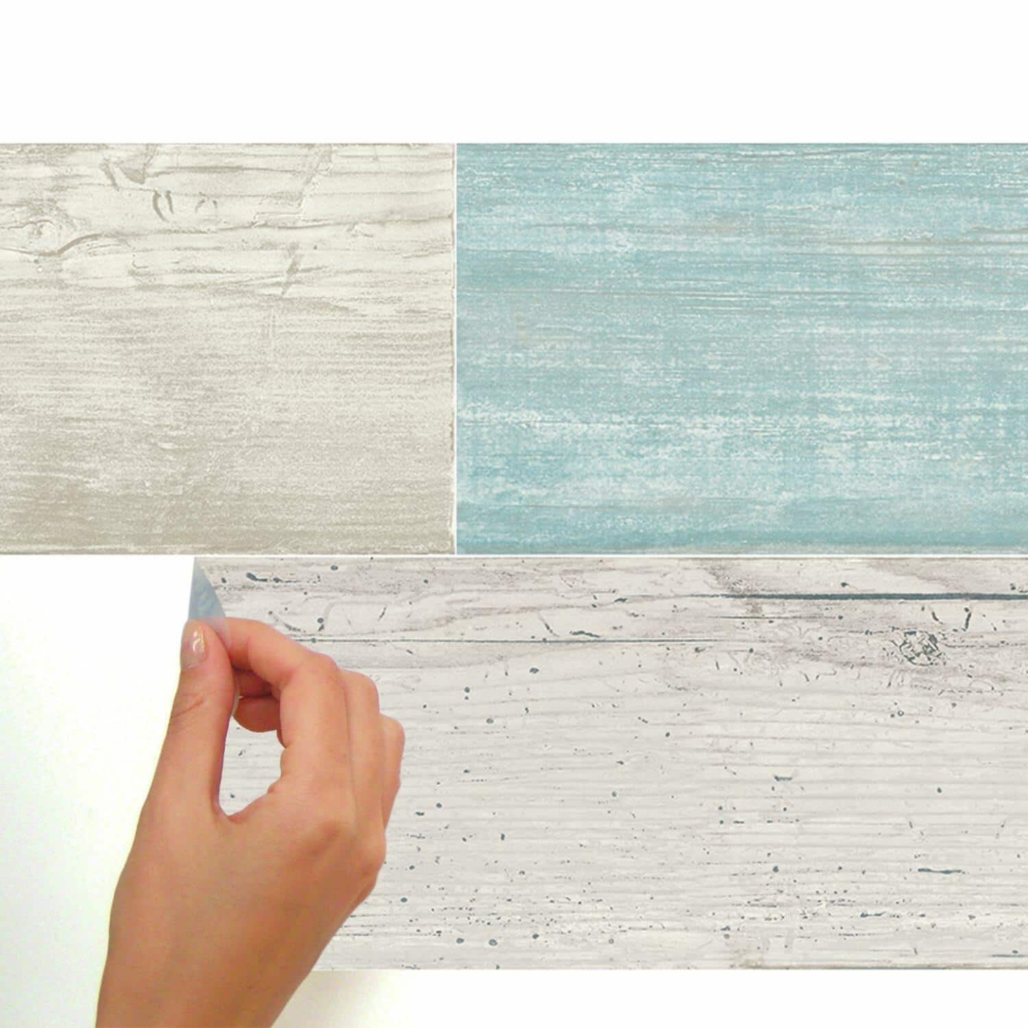 RoomMates Blue & Brown Barn Wood Plank Peel & Stick Giant Wall Decals