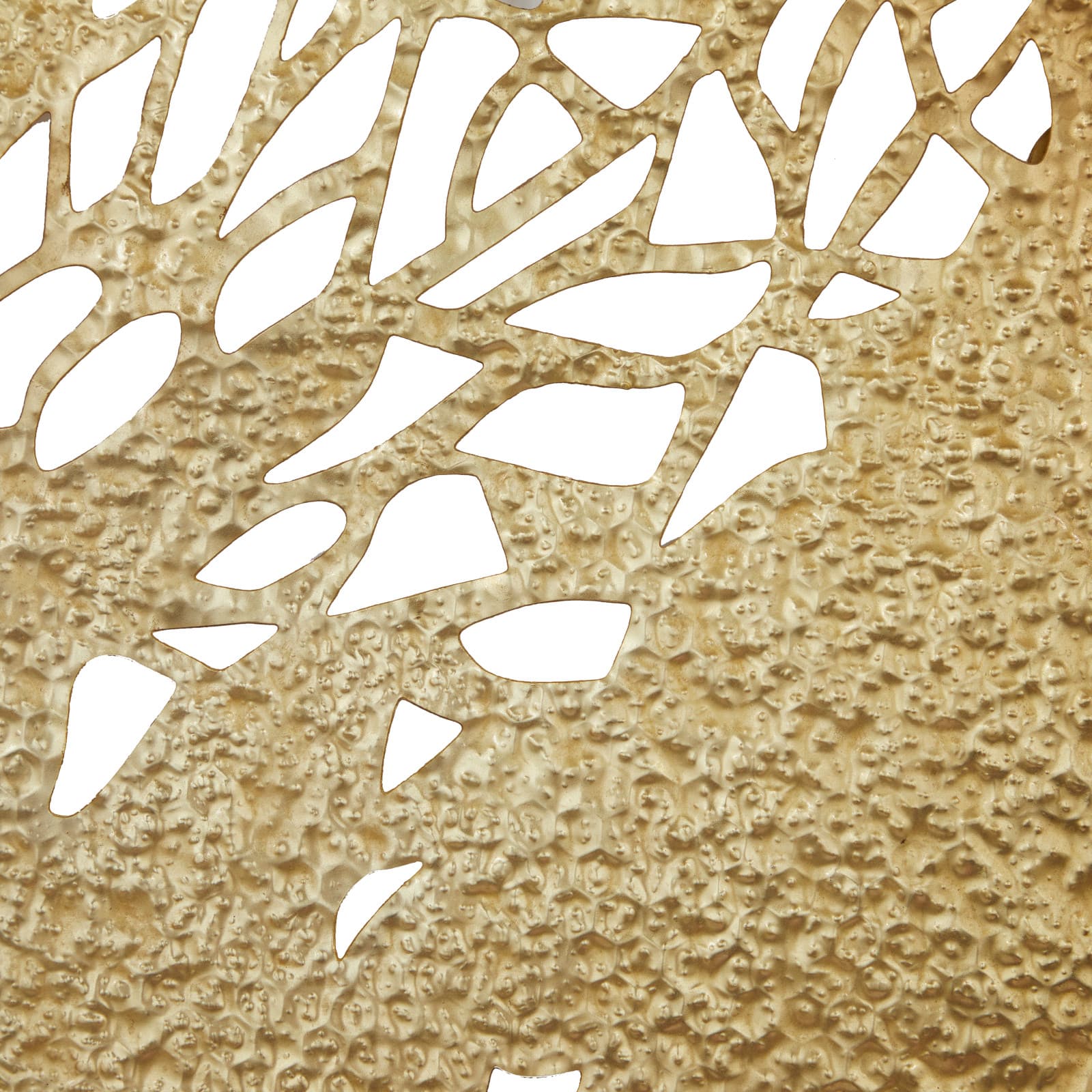 Laser-Cut Gold Metal Leaf Wall Décor Set