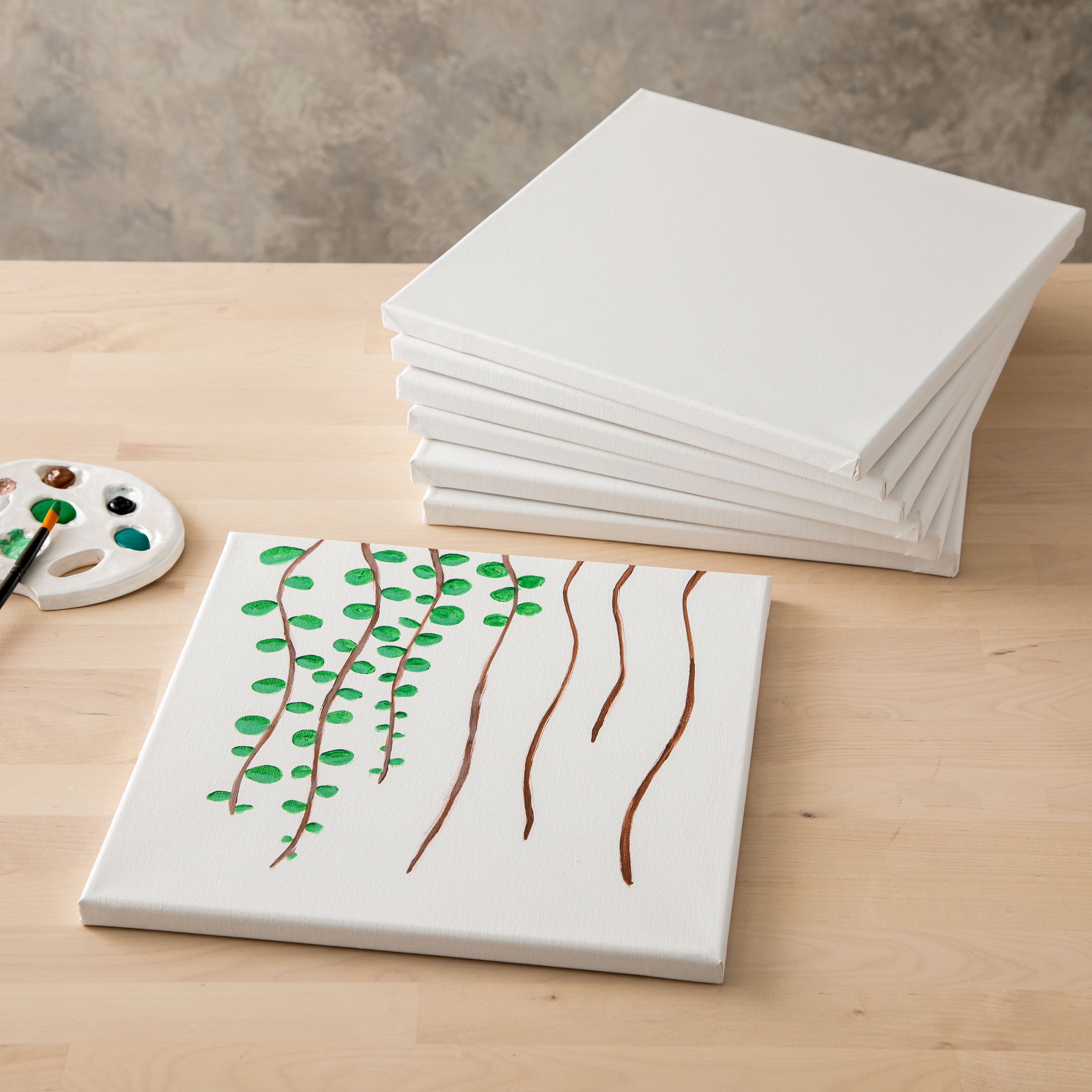 7 Pack 12" x 12" Super Value Canvas by Artist's Loft®