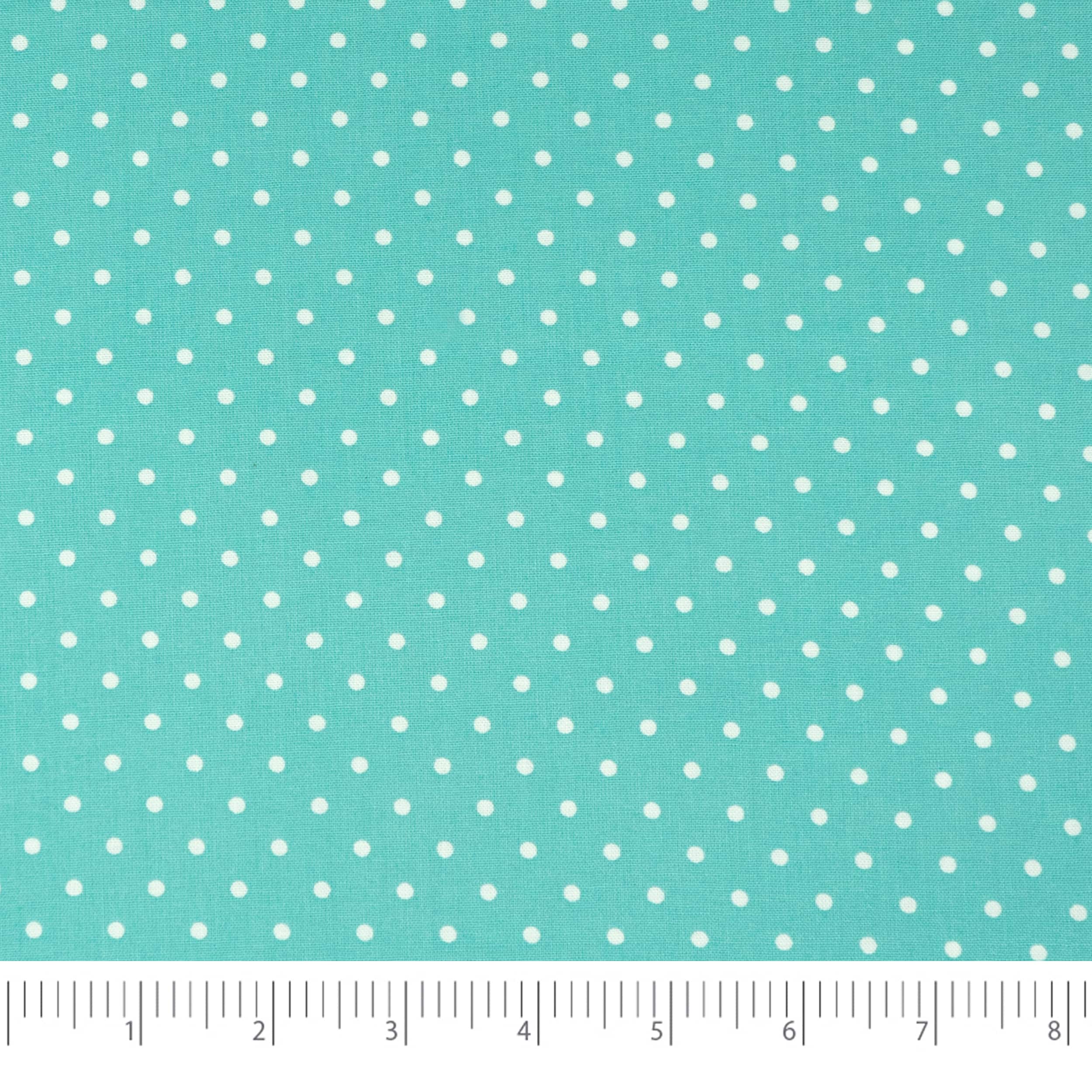 SINGER Christmas Aqua Dots Cotton Fabric