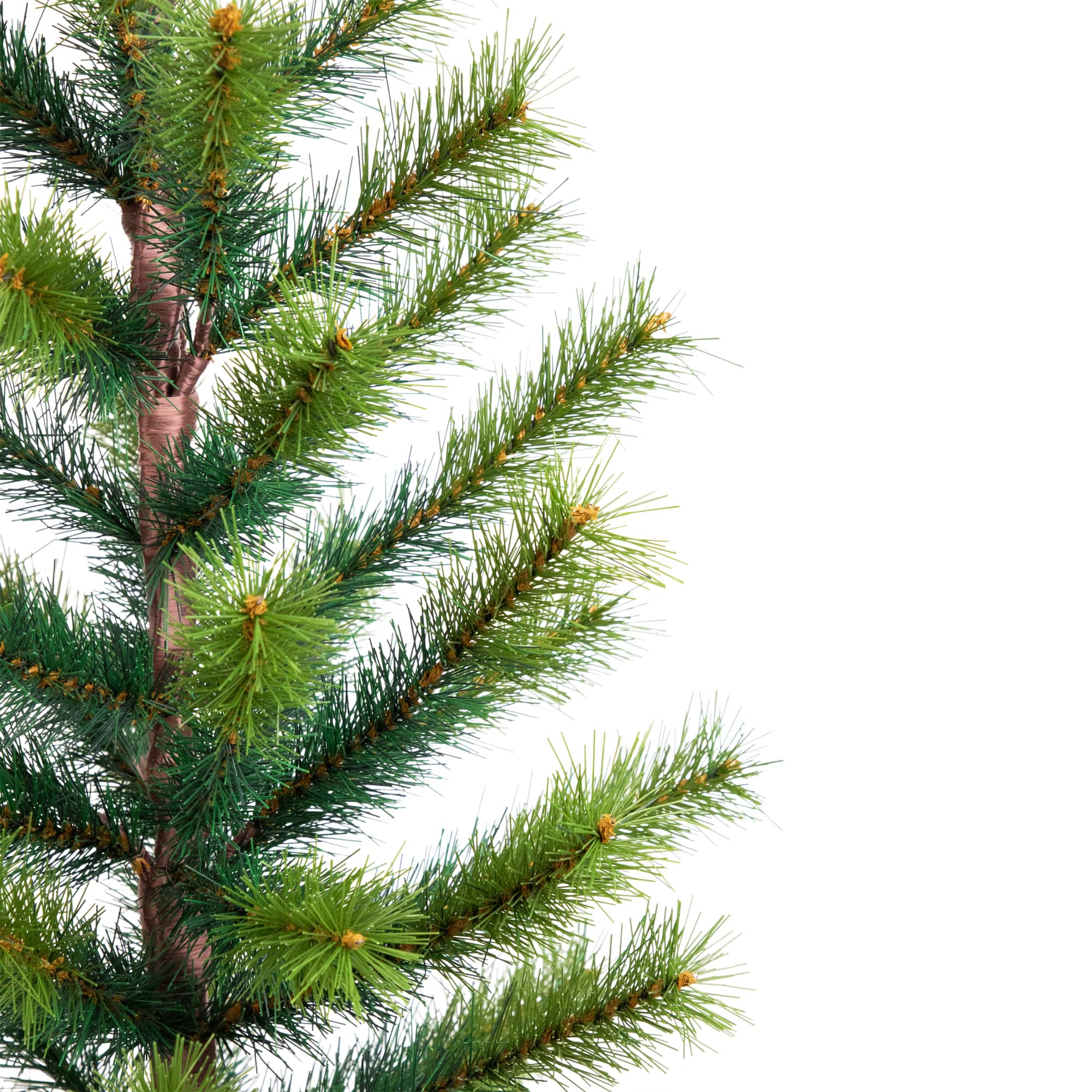 Northlight 3ft. Unlit Slim Pine Artificial Christmas Tree in Birch Wood Pot