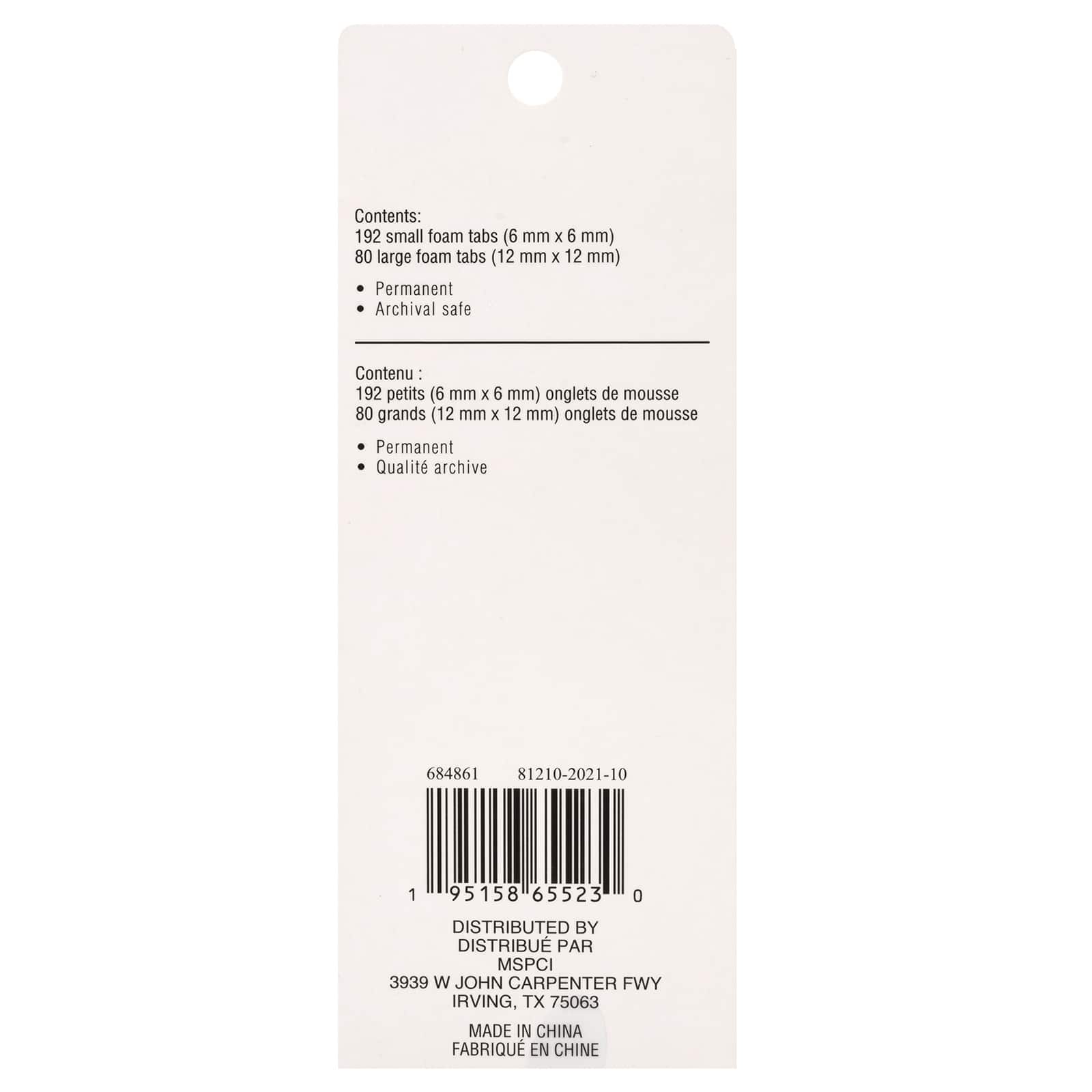 12 Packs: 272 ct. (3,264 total) 2mm Thick Adhesive Foam Tabs by Recollections™