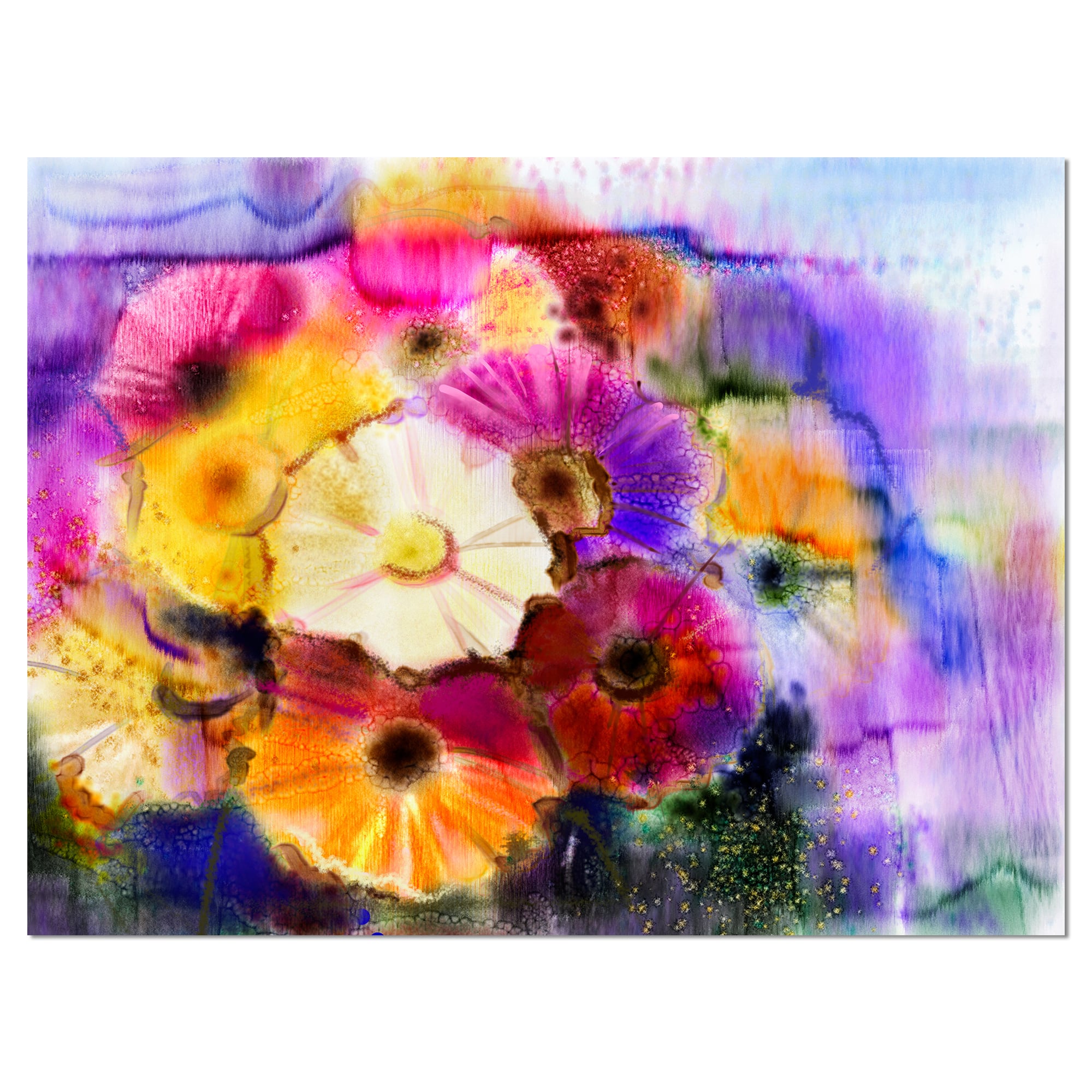 Designart - Bunch of Colored Daisy Flowers