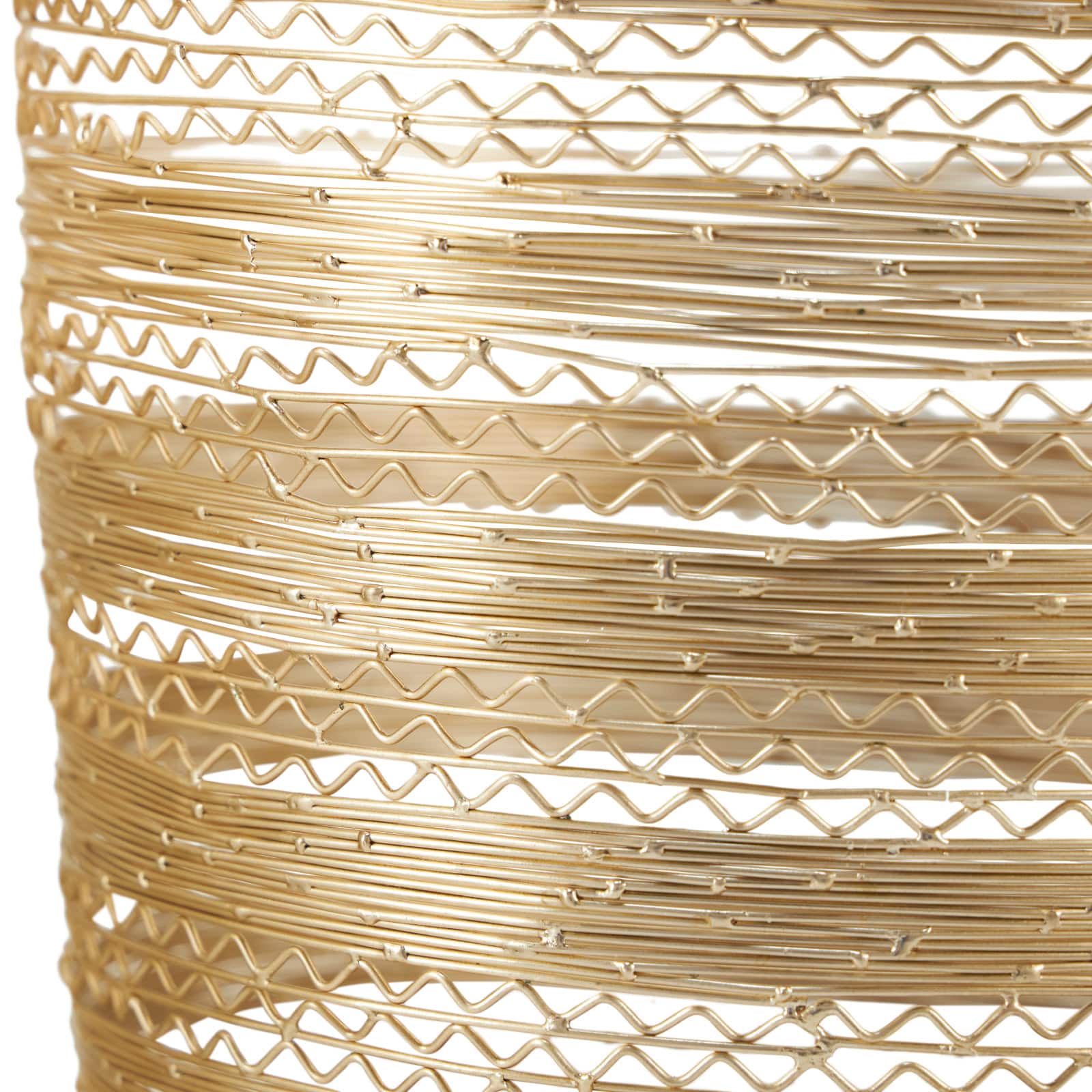 Gold Metal Open Frame Wire Storage Basket Set
