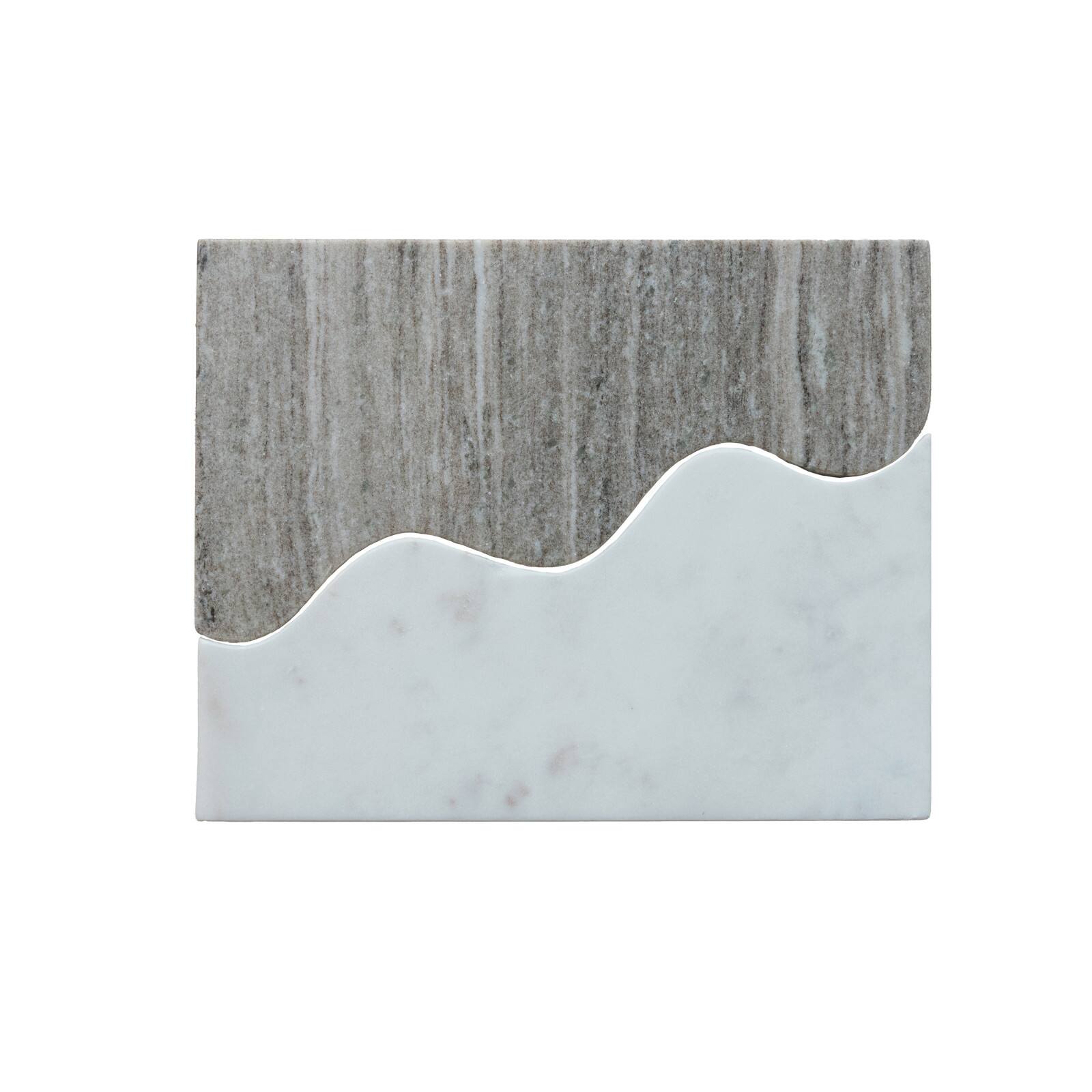 Hello Honey® 15" Beige & White Marble Wave Dual Cheese & Cutting Board