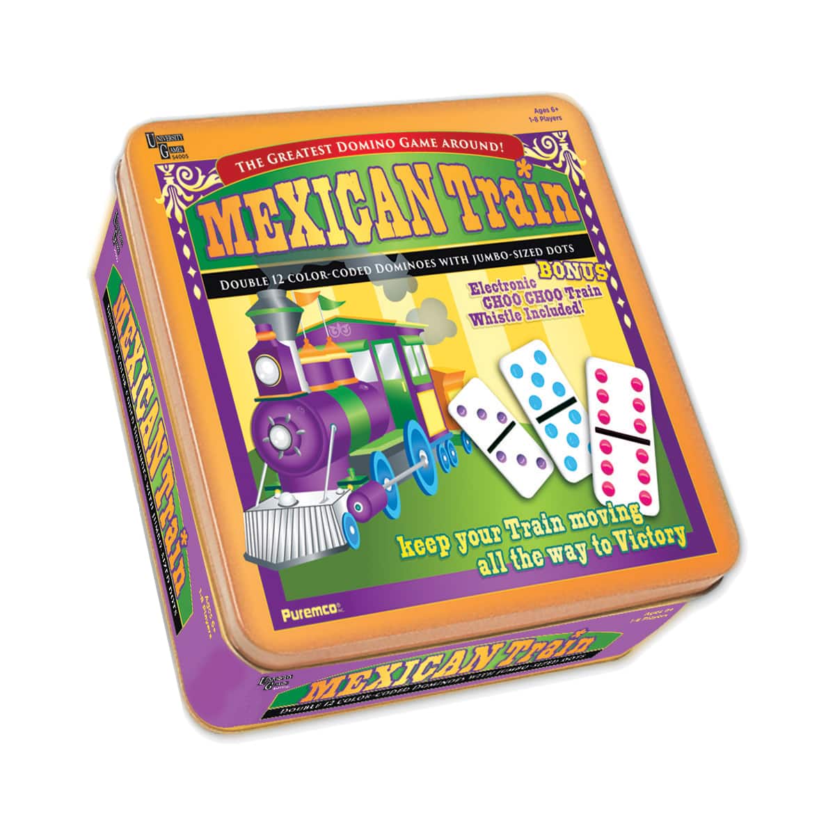 Puremco Mexican Train Domino Game, Professional Size