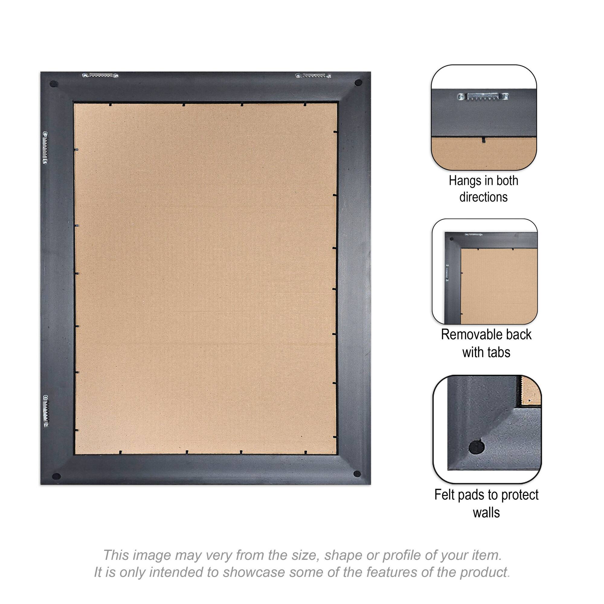 Kate and Laurel Belmont Gallery 14" x 30" Brown Picture Wood Frames 10" x 8" with Mat, 2ct.