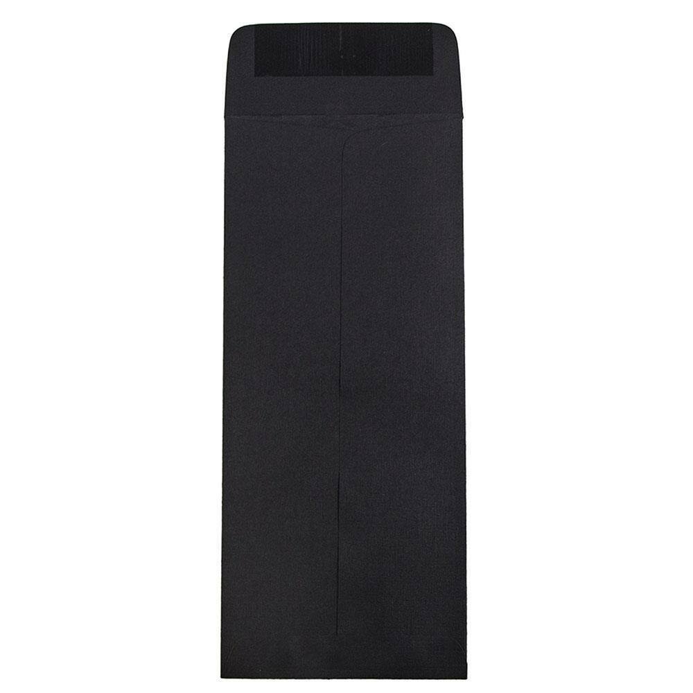 JAM Paper 4.5" x 10.375" Black Linen Policy Business Envelopes, 25ct.