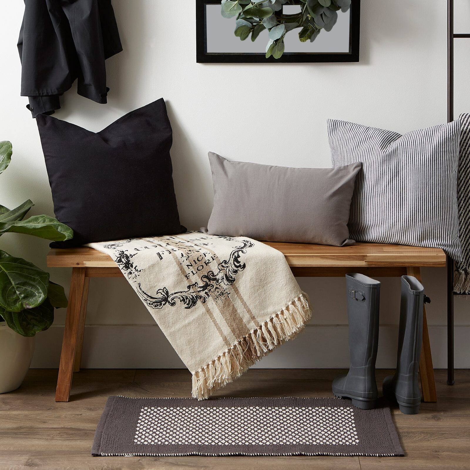 DII® French Grain Sack Printed Throw