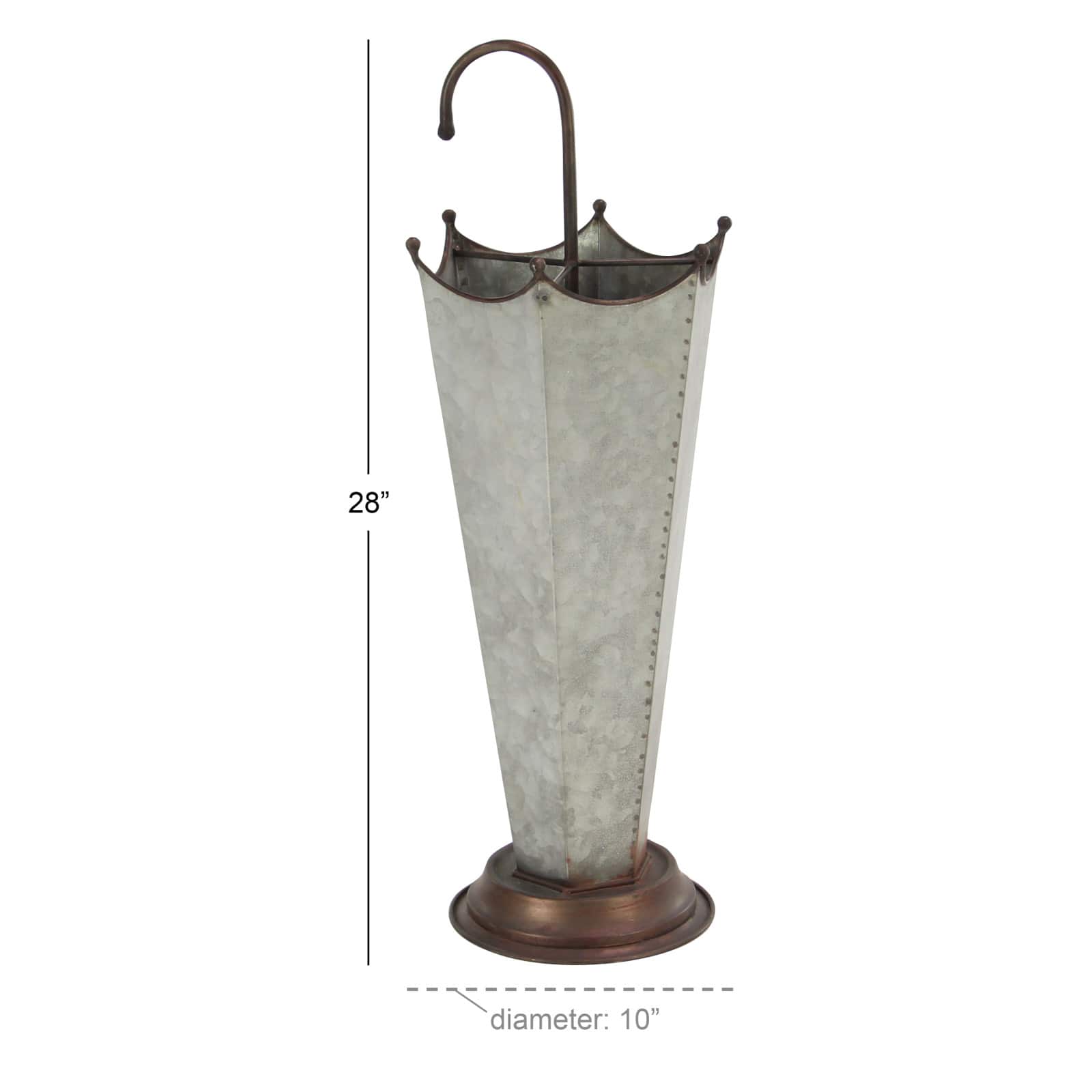 Gray Metal Farmhouse Umbrella Holder