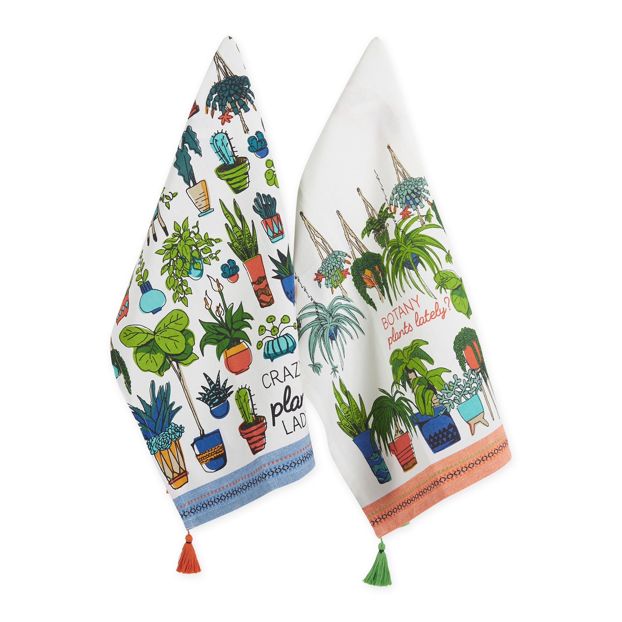 Assorted Crazy Plant Lady Printed Dishtowel (Set of 2)